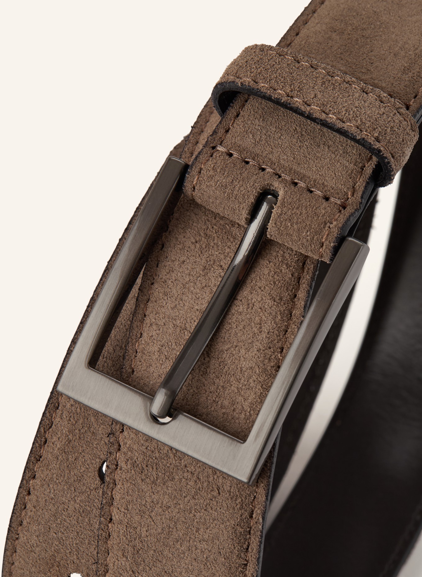 STROKESMAN'S Leather belts: TAUPE / PLATINUM