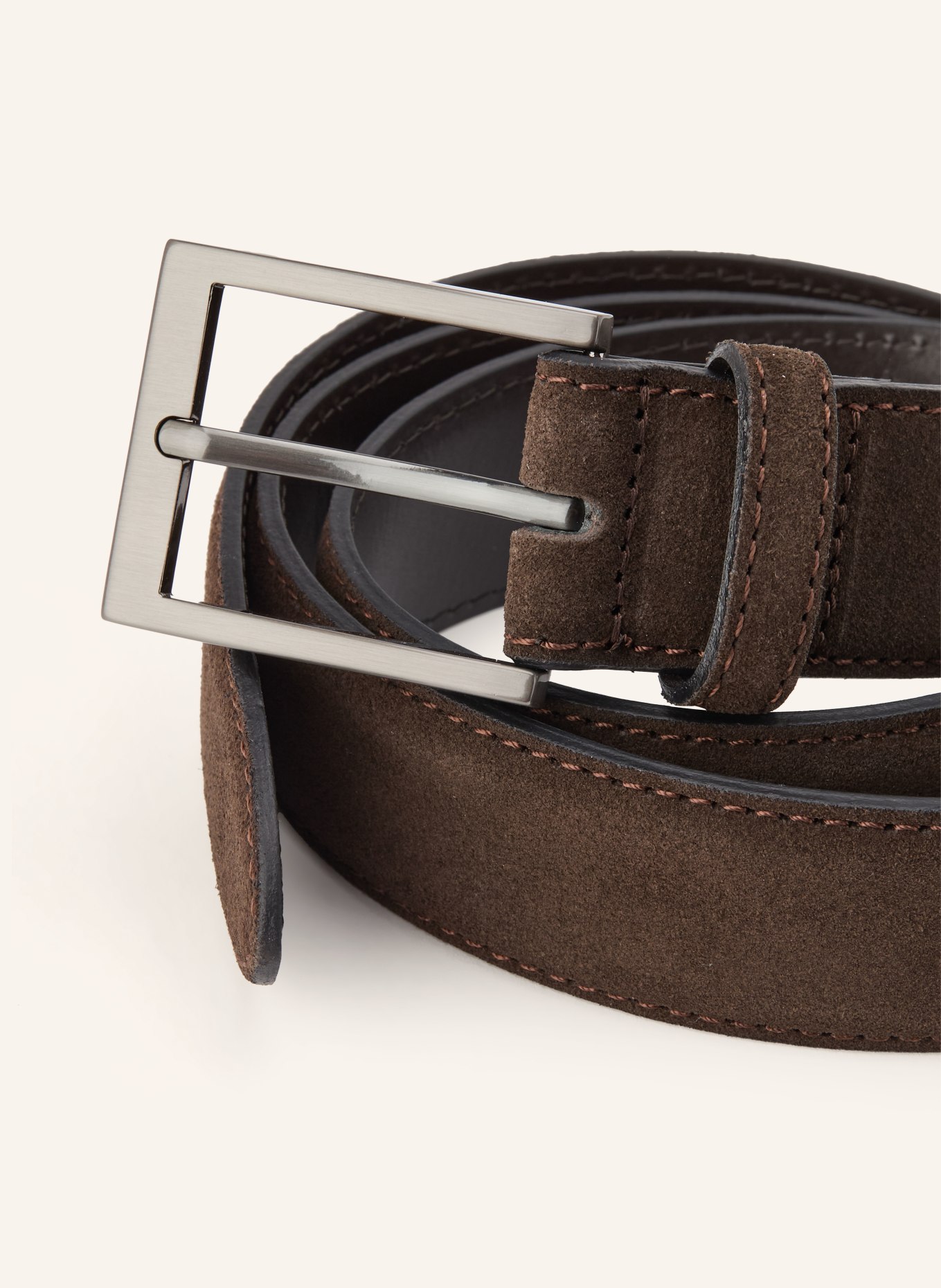STROKESMAN'S Leather belts: DARK BROWN