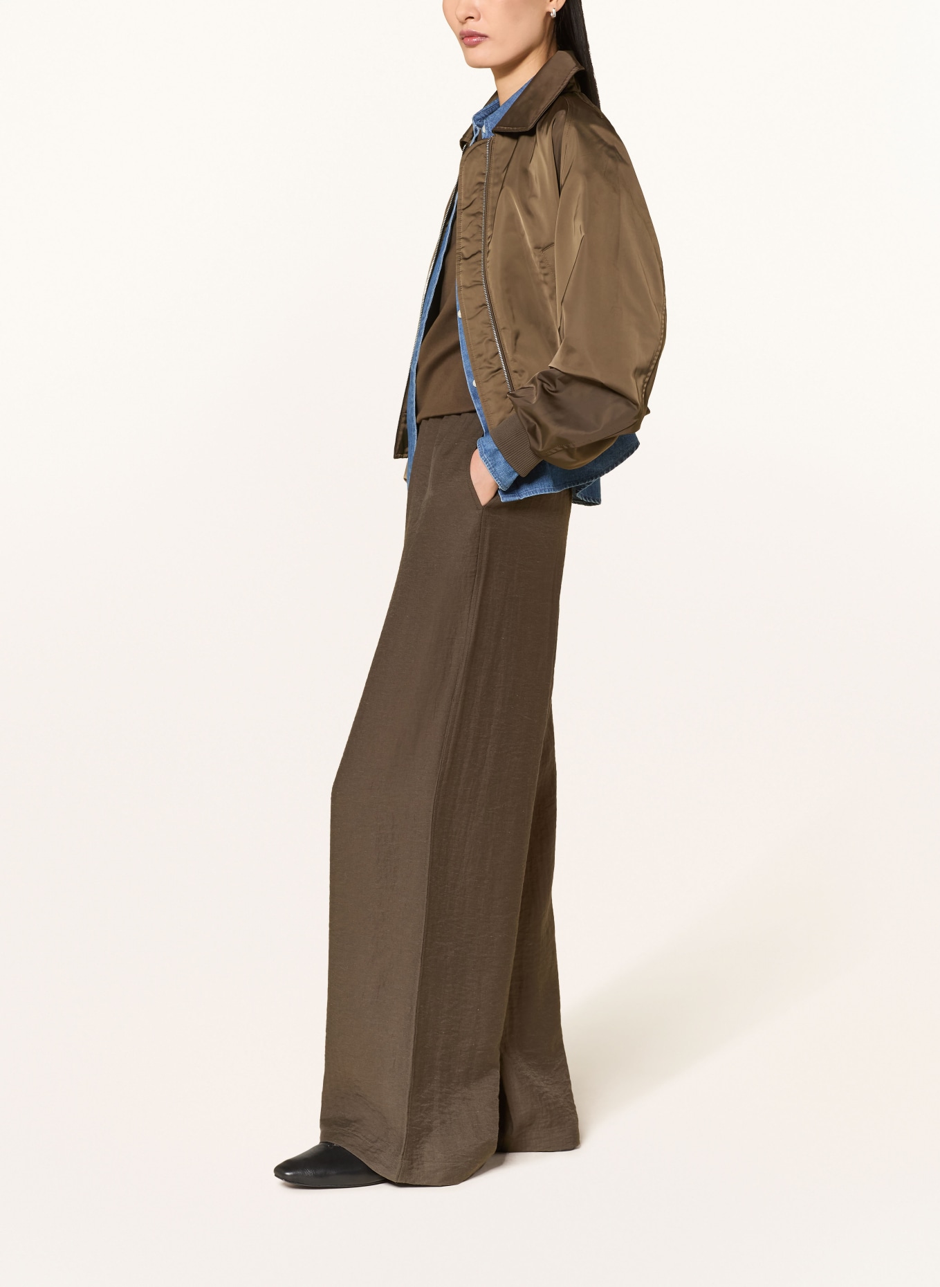 Marc O'Polo Marlene pants: DARK BROWN