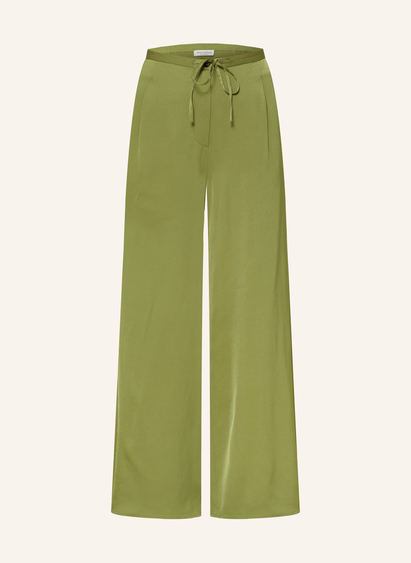 Marc O'Polo Marlenehose aus Satin: OLIV