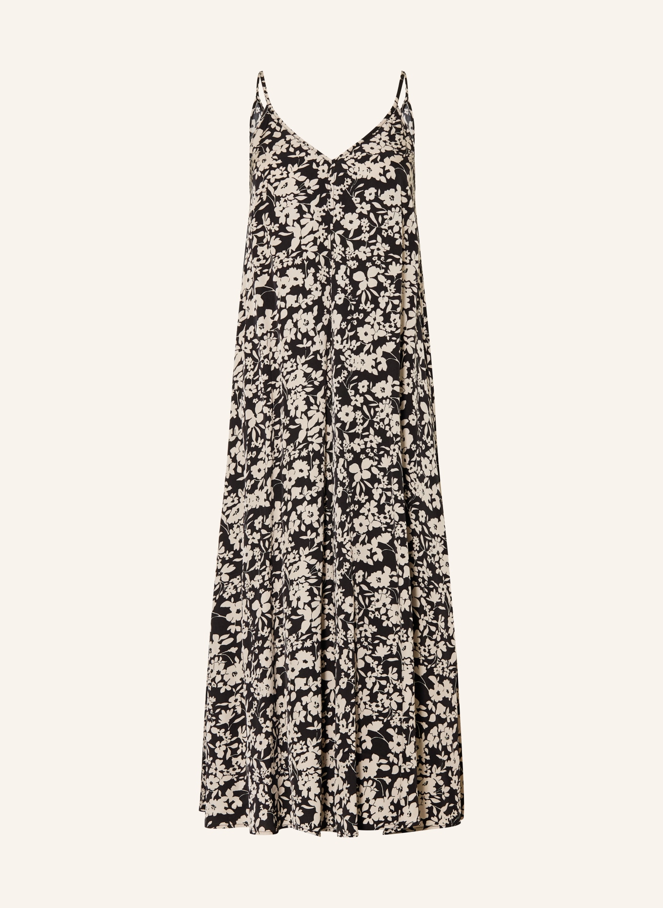 Marc O'Polo Satinkleid: SCHWARZ / BEIGE