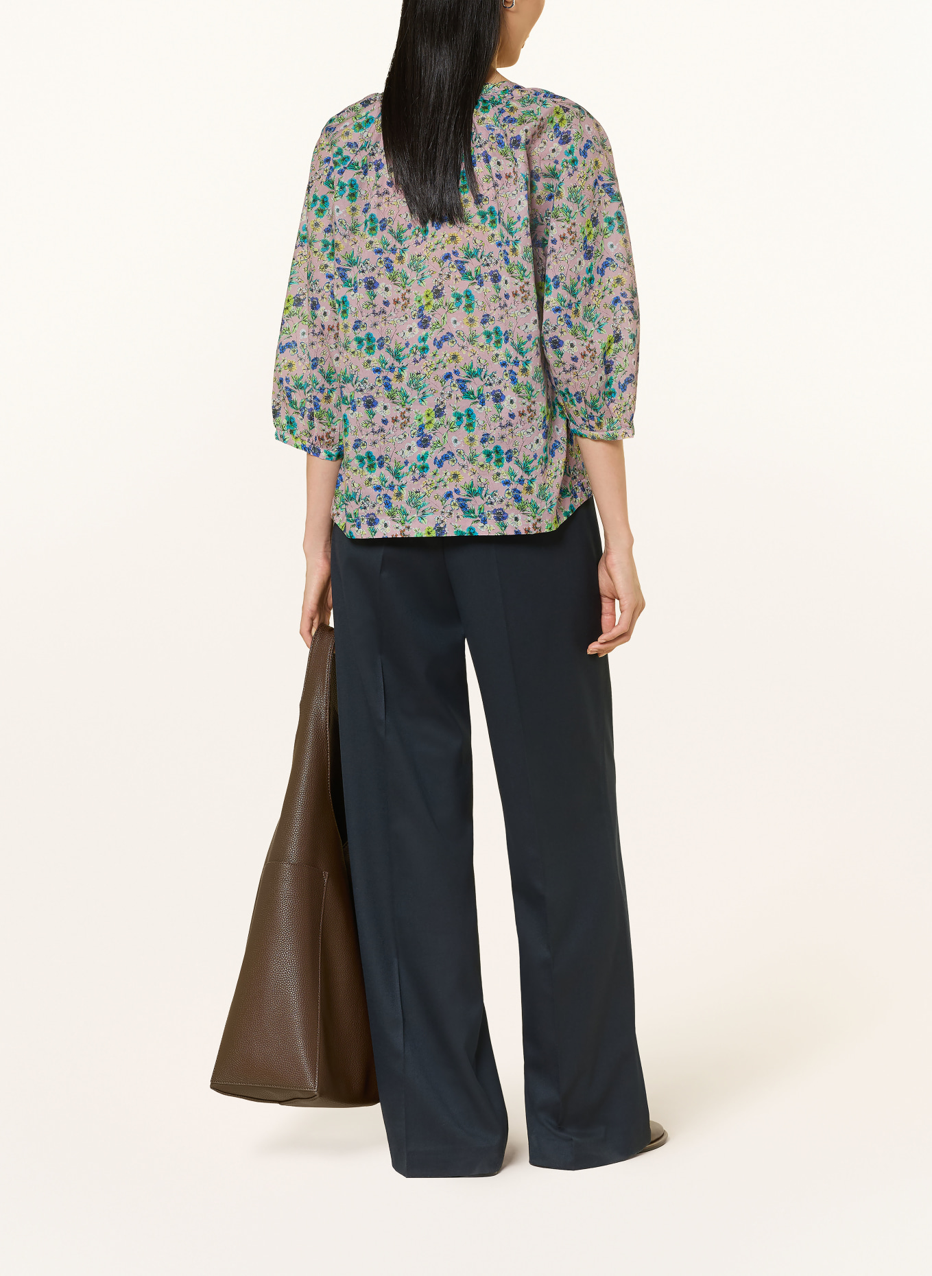 Marc O'Polo Bluse mit 3/4-Arm: ALTROSA / GRÜN / DUNKELBLAU