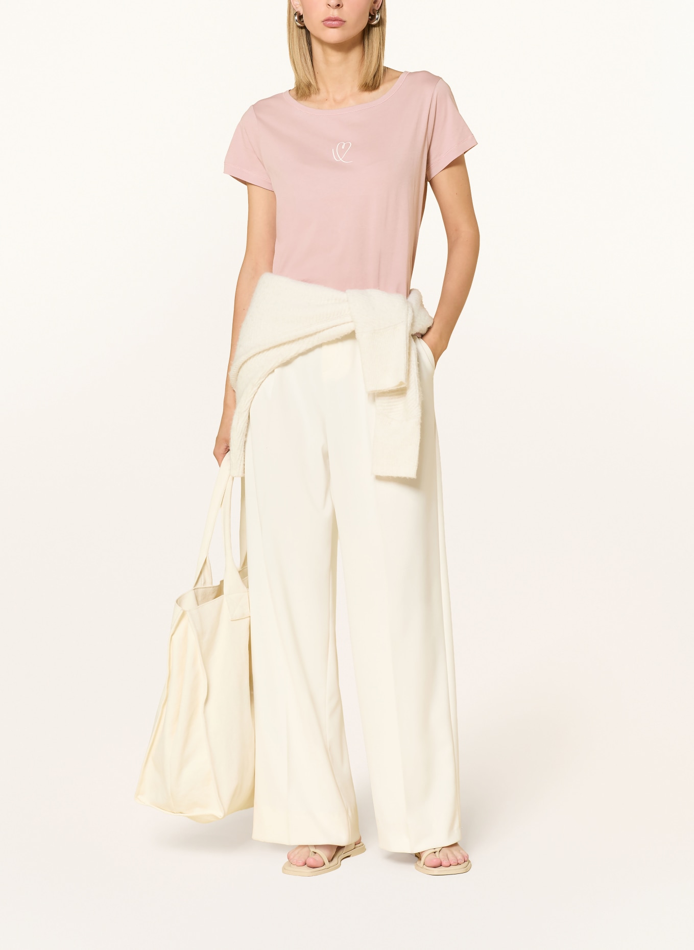 Marc O'Polo T-shirt: ROSÉ / VIT