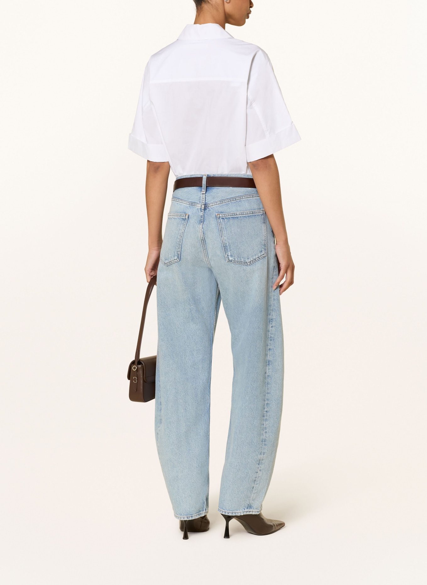 AGOLDE LUNA Barrel Jeans: addition  md worn ind