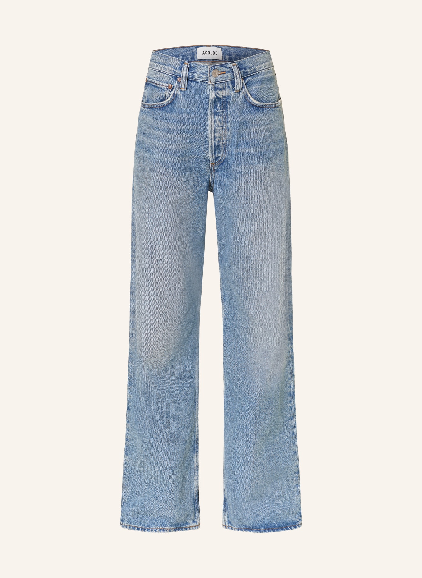 AGOLDE Jeans: outbreak md worn ind cut roll