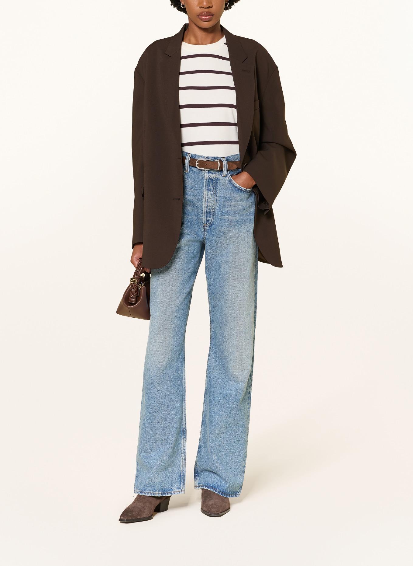 AGOLDE Jeans: outbreak md worn ind cut roll