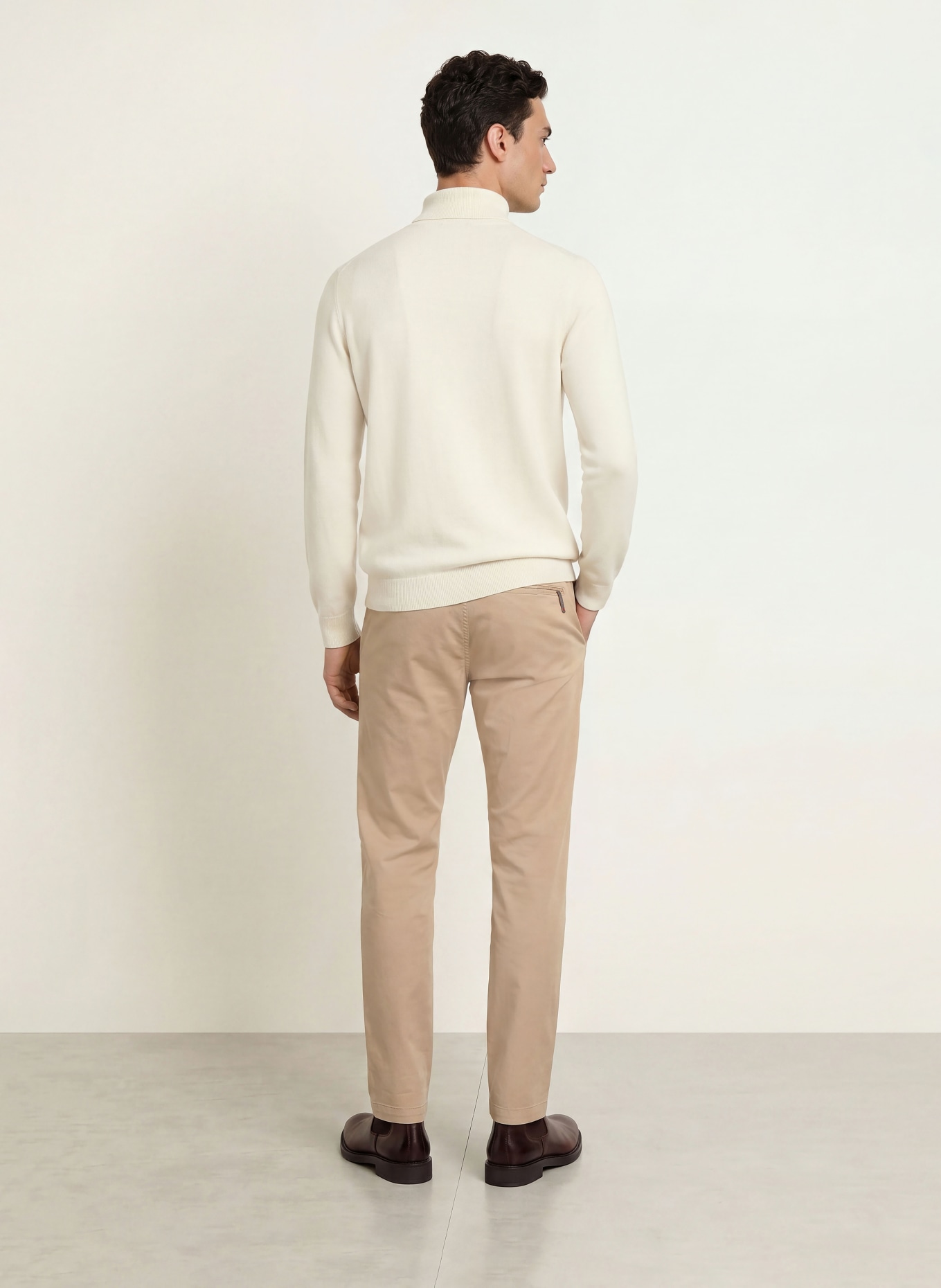 STROKESMAN'S Rollkragenpullover aus Cashmere: CREME