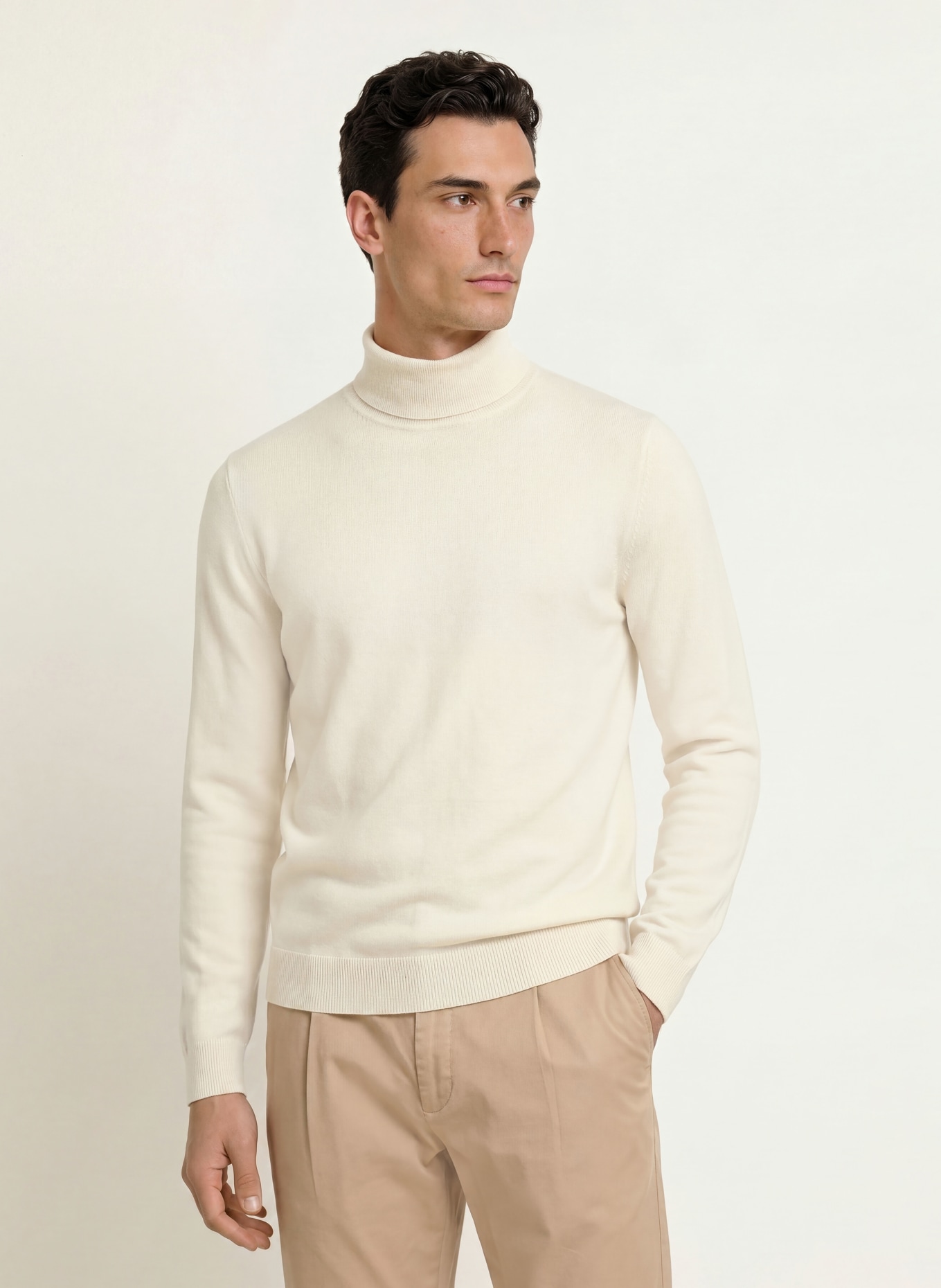 STROKESMAN'S Rollkragenpullover aus Cashmere: CREME