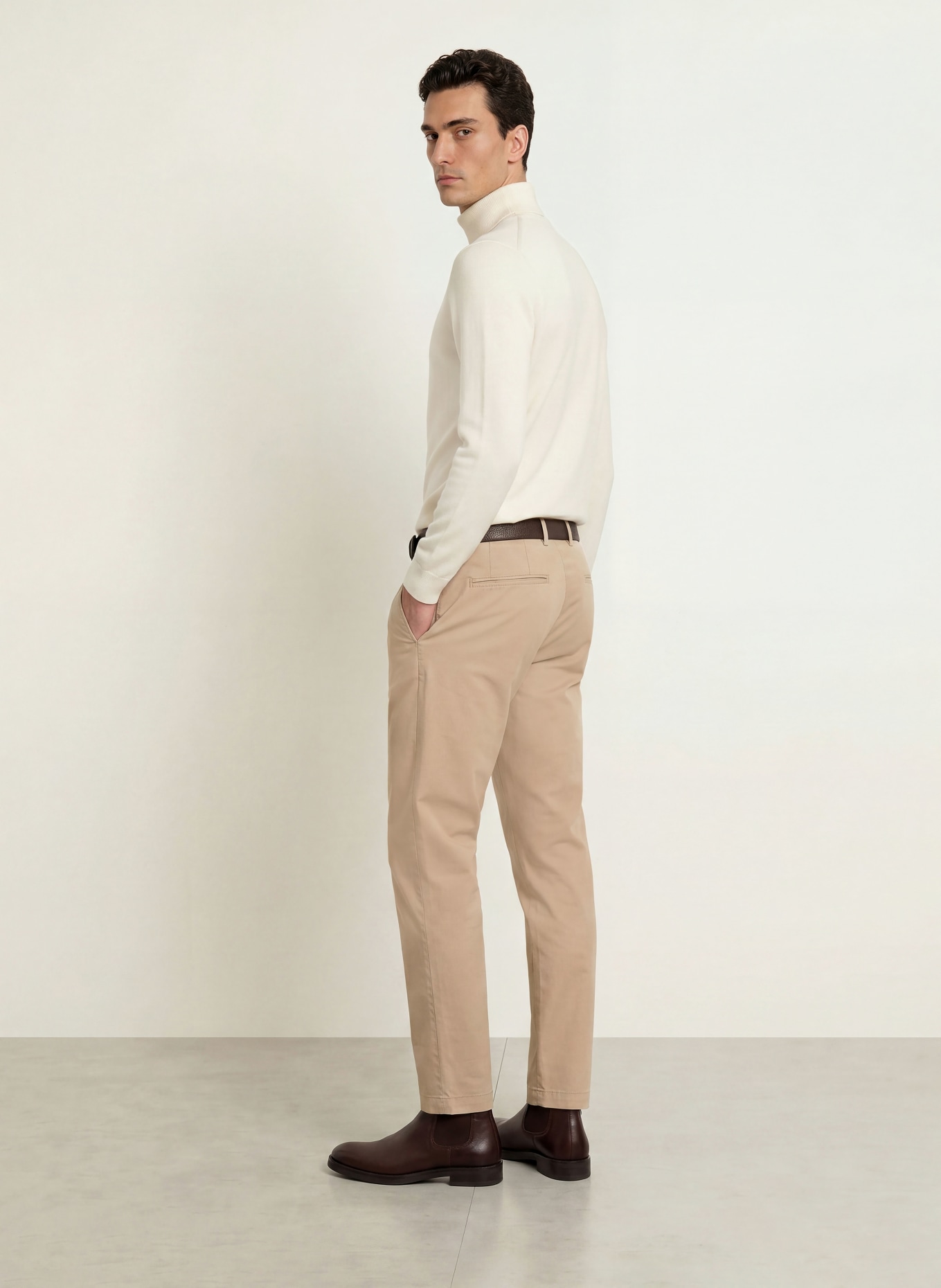 STROKESMAN'S Rollkragenpullover aus Cashmere: CREME