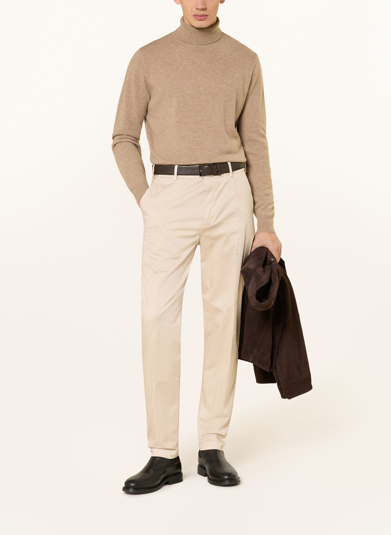 STROKESMAN'S Rollkragenpullover aus Cashmere: BEIGE