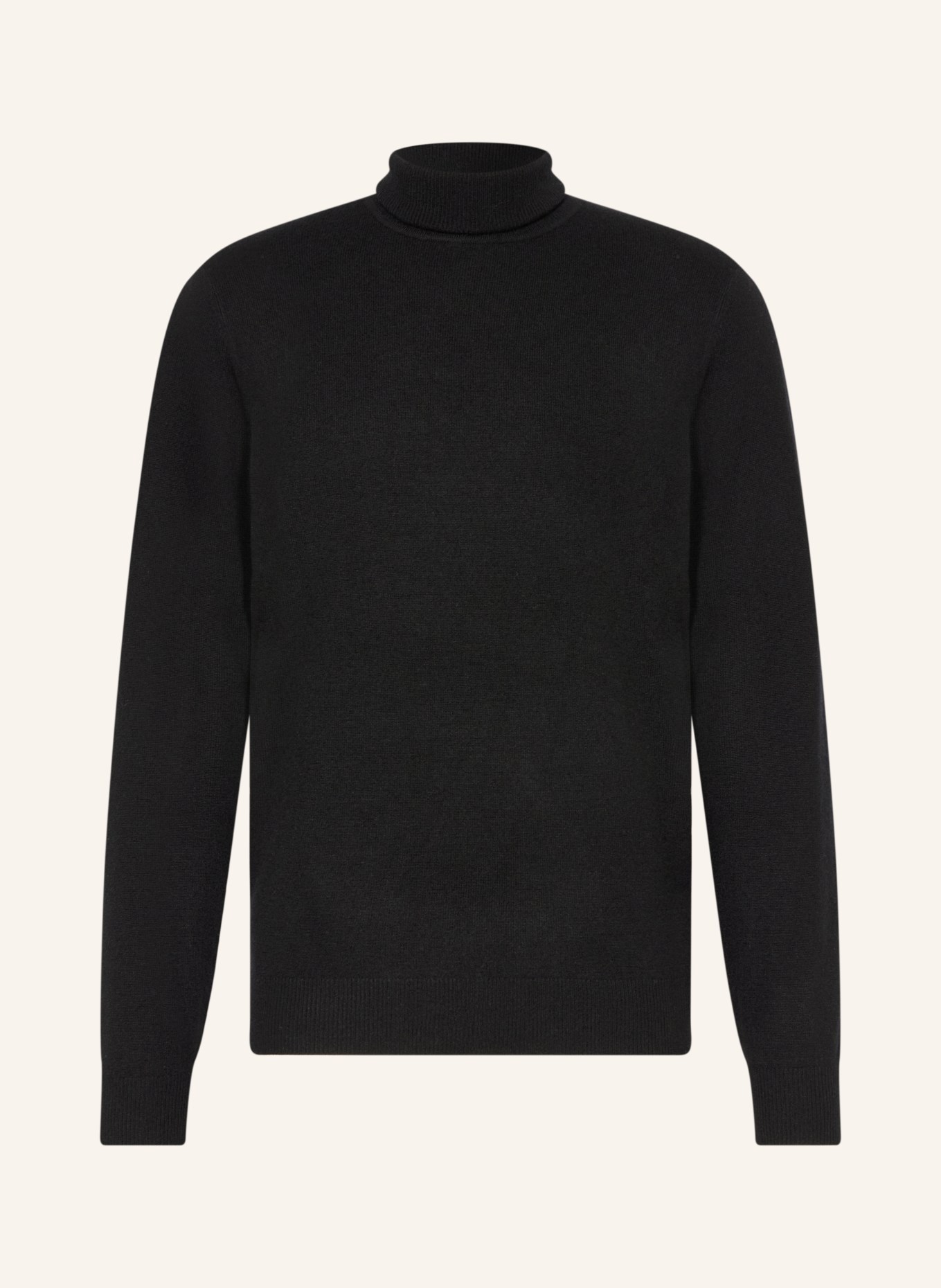 STROKESMAN'S Cashmere turtleneck sweater: BLACK