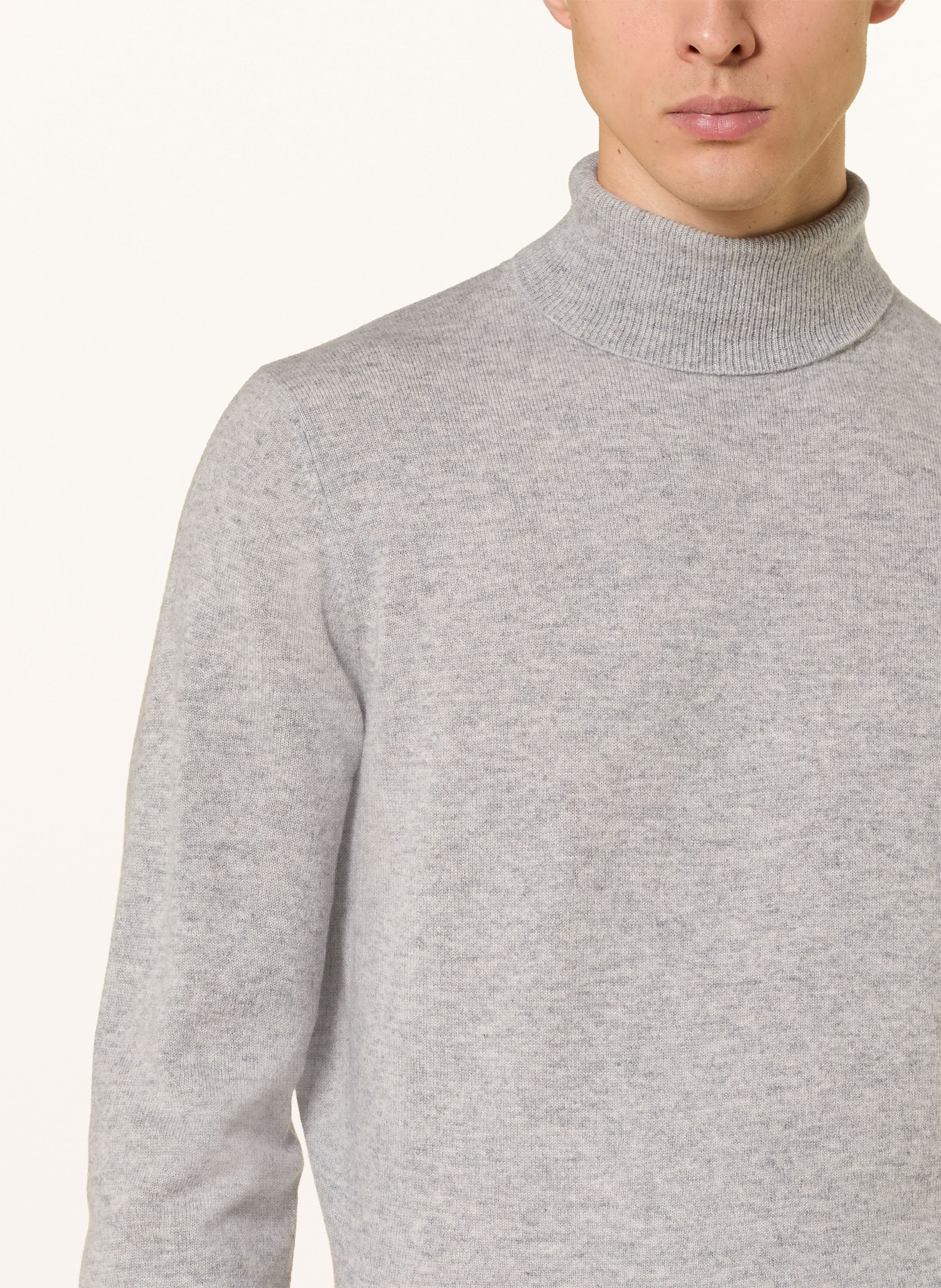 STROKESMAN'S Rollkragenpullover aus Cashmere: HELLGRAU
