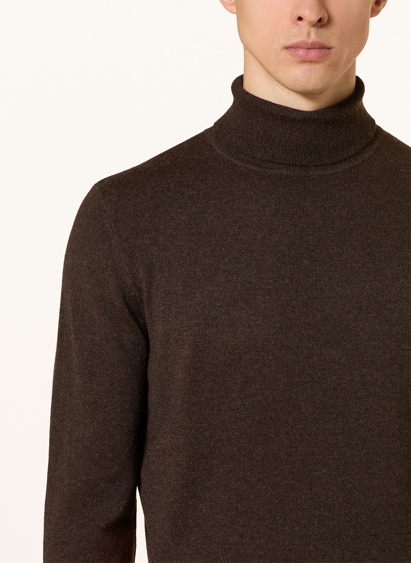 STROKESMAN'S Rollkragenpullover aus Cashmere: DUNKELBRAUN
