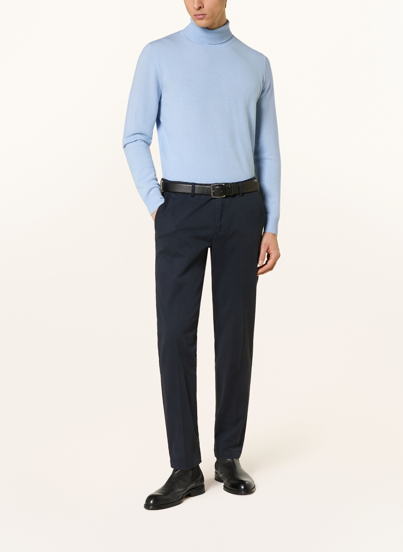 STROKESMAN'S Rollkragenpullover aus Cashmere: HELLBLAU