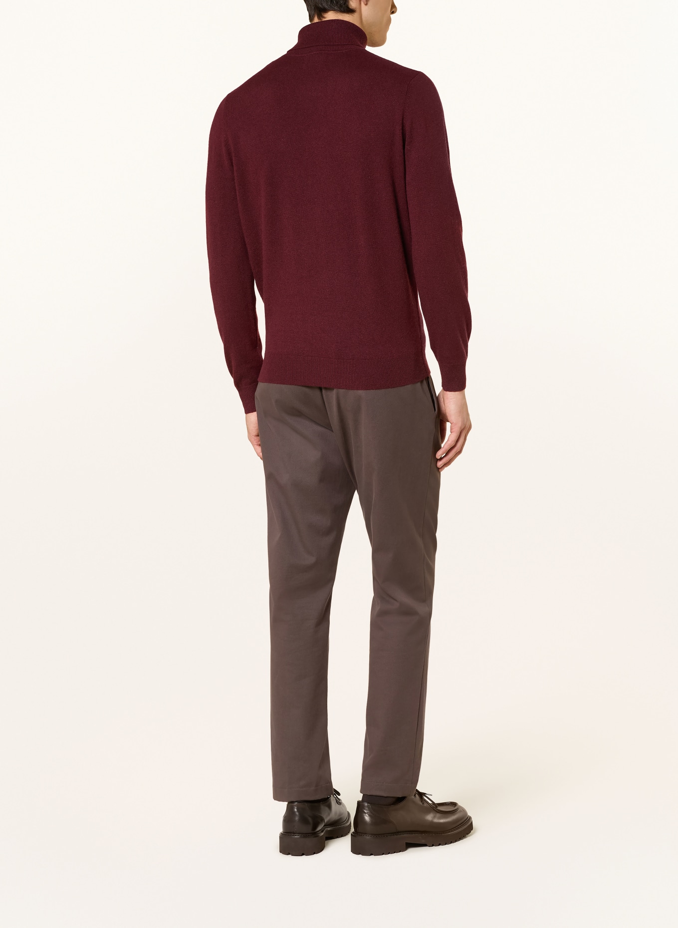 STROKESMAN'S Rollkragenpullover aus Cashmere: DUNKELROT