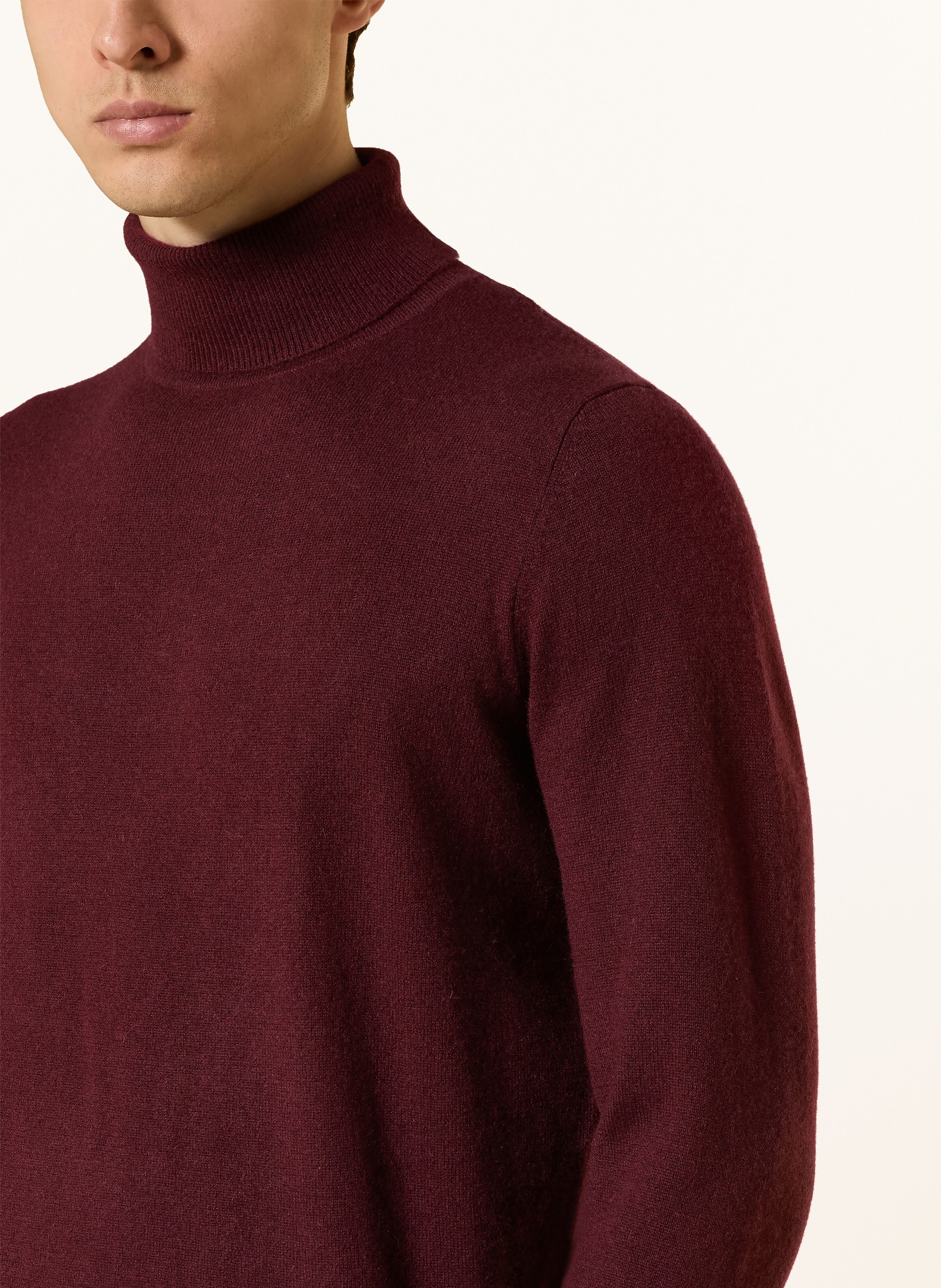 STROKESMAN'S Rollkragenpullover aus Cashmere: DUNKELROT