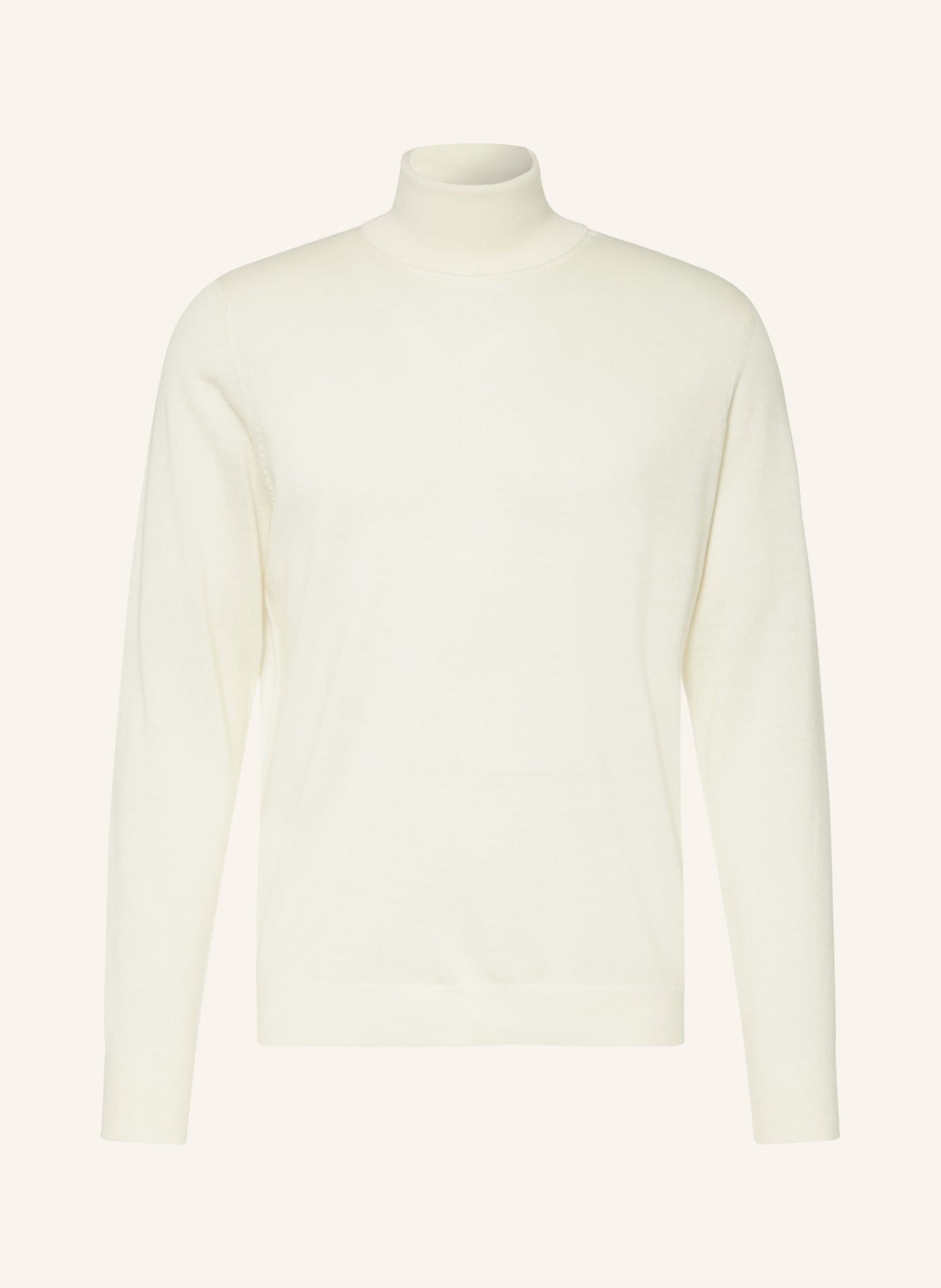 STROKESMAN'S Merino wool turtleneck sweater: CREAM
