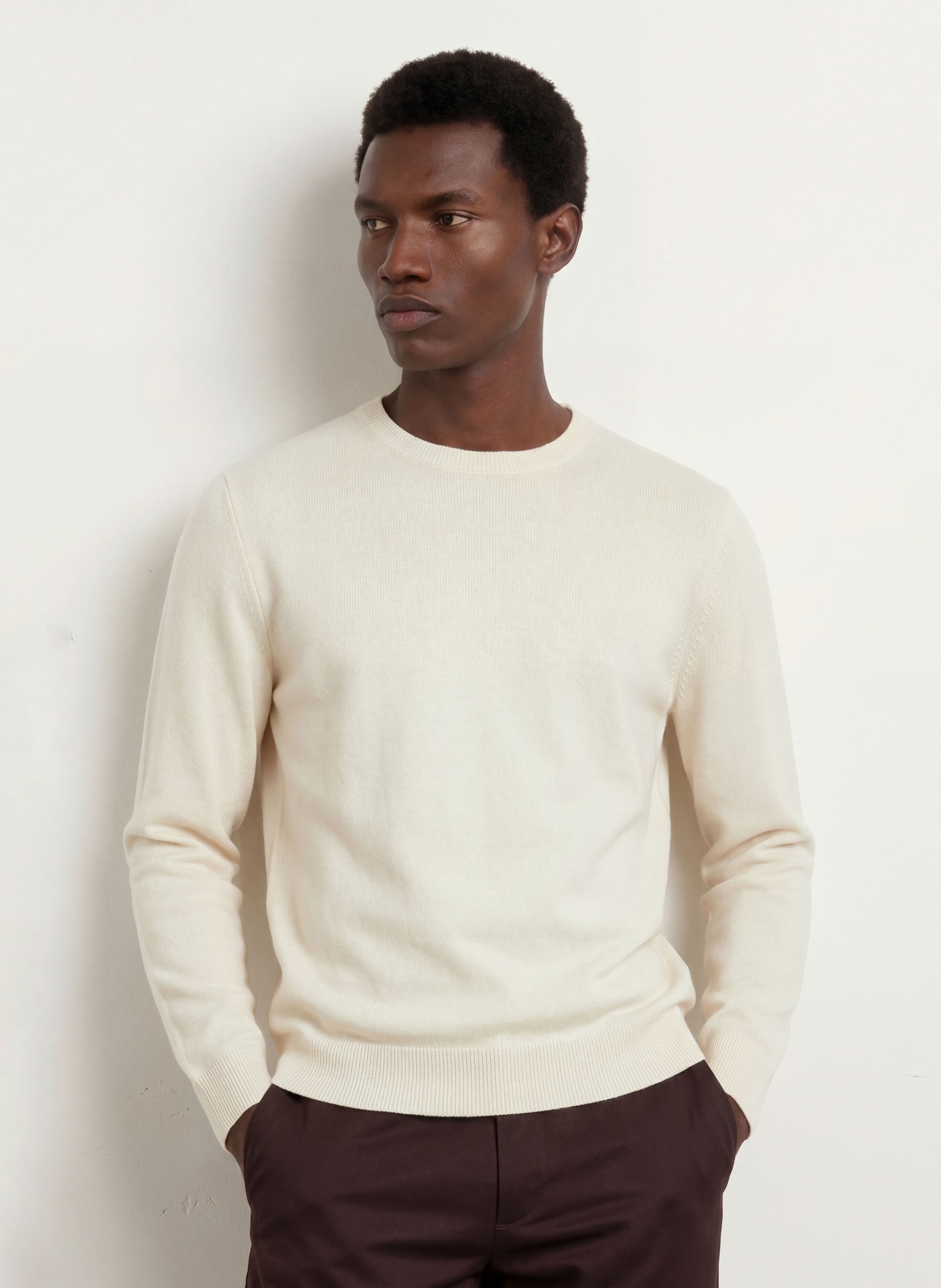STROKESMAN'S Sweter z kaszmiru: KREMOWY