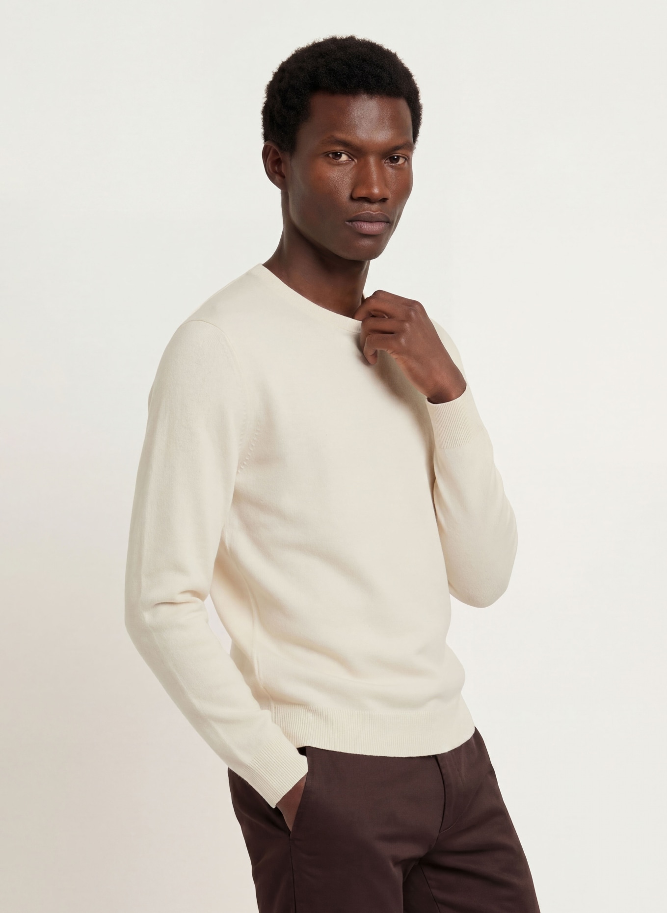 STROKESMAN'S Sweter z kaszmiru: KREMOWY