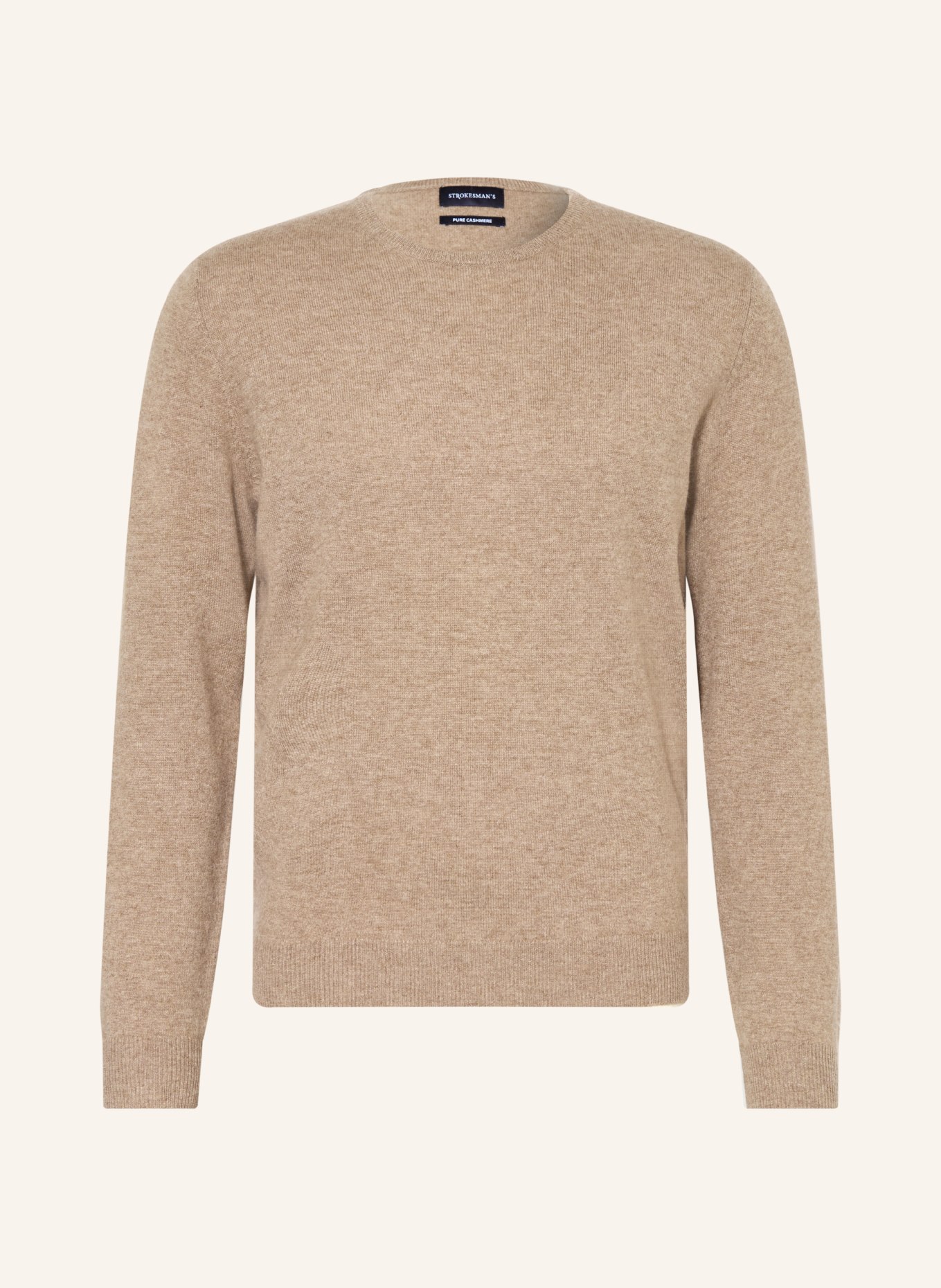 STROKESMAN'S Kasjmiertrui: BEIGE