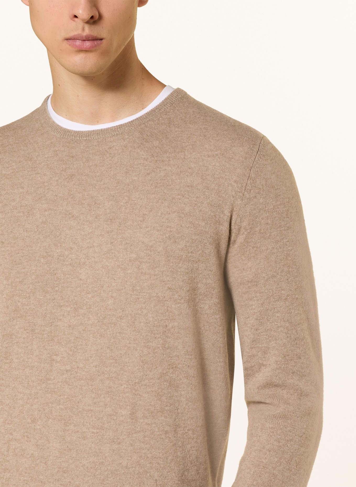 STROKESMAN'S Kasjmiertrui: BEIGE