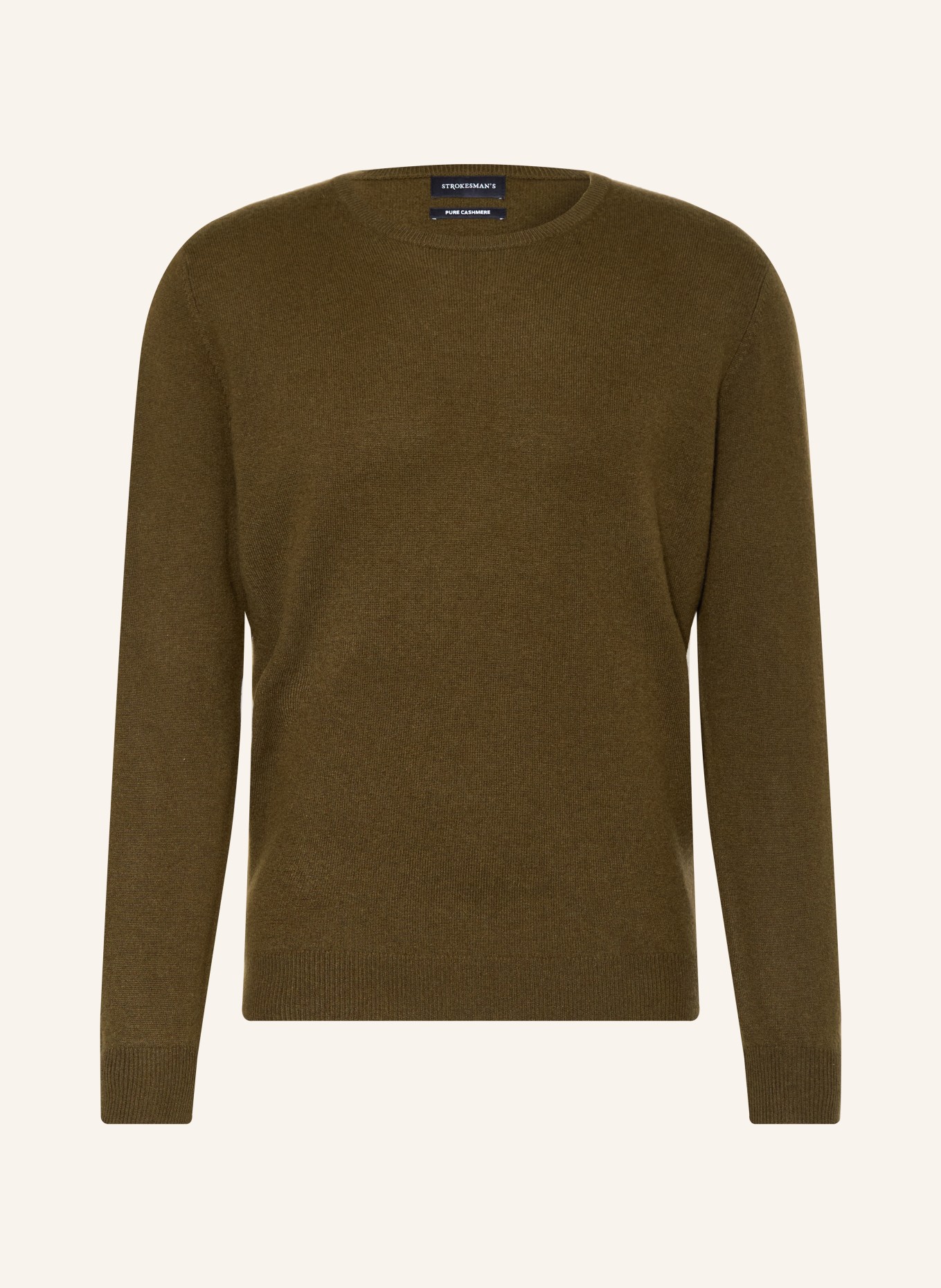 STROKESMAN'S Cashmere Sweater: OLIVE