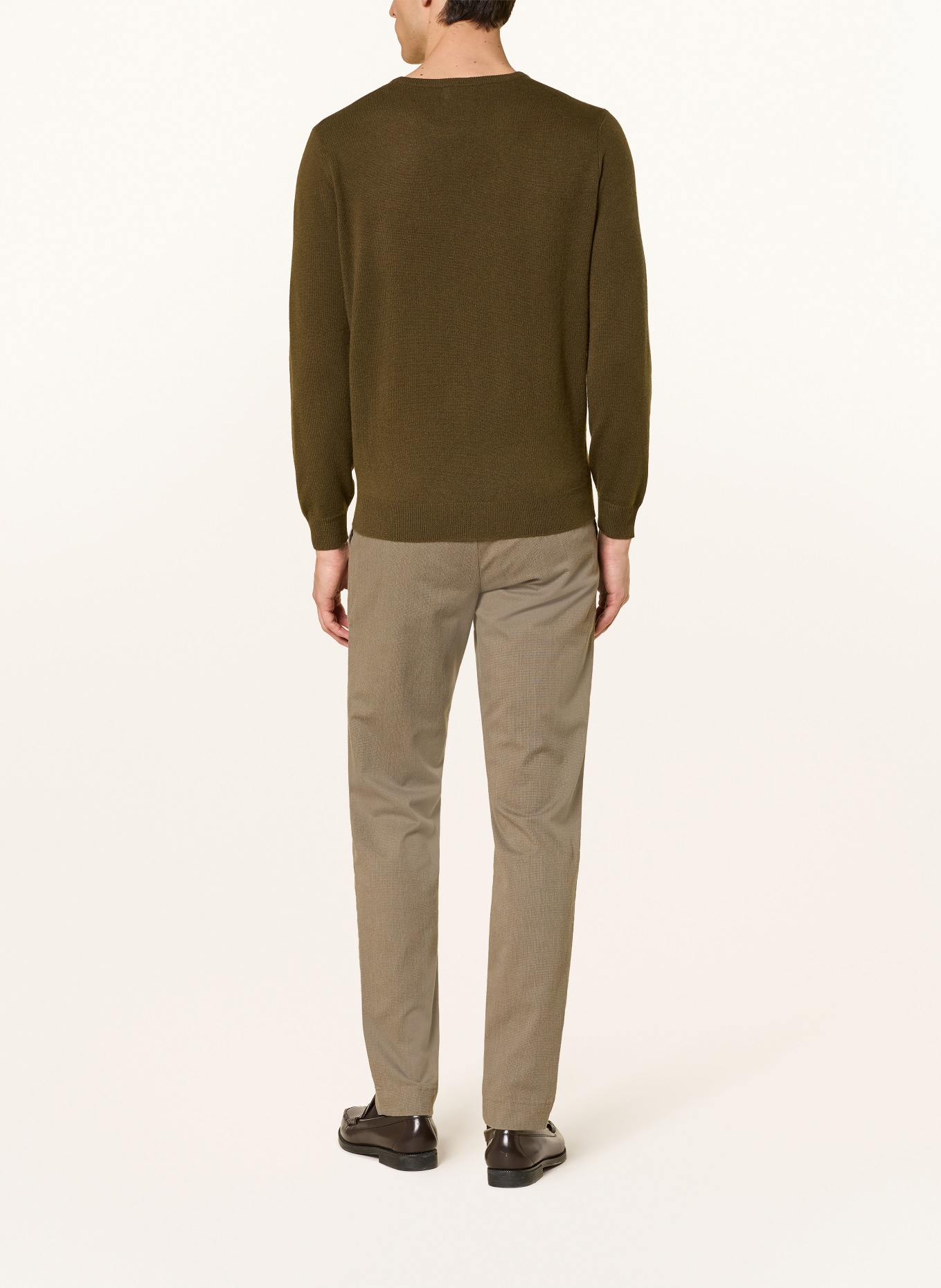 STROKESMAN'S Cashmere Sweater: OLIVE
