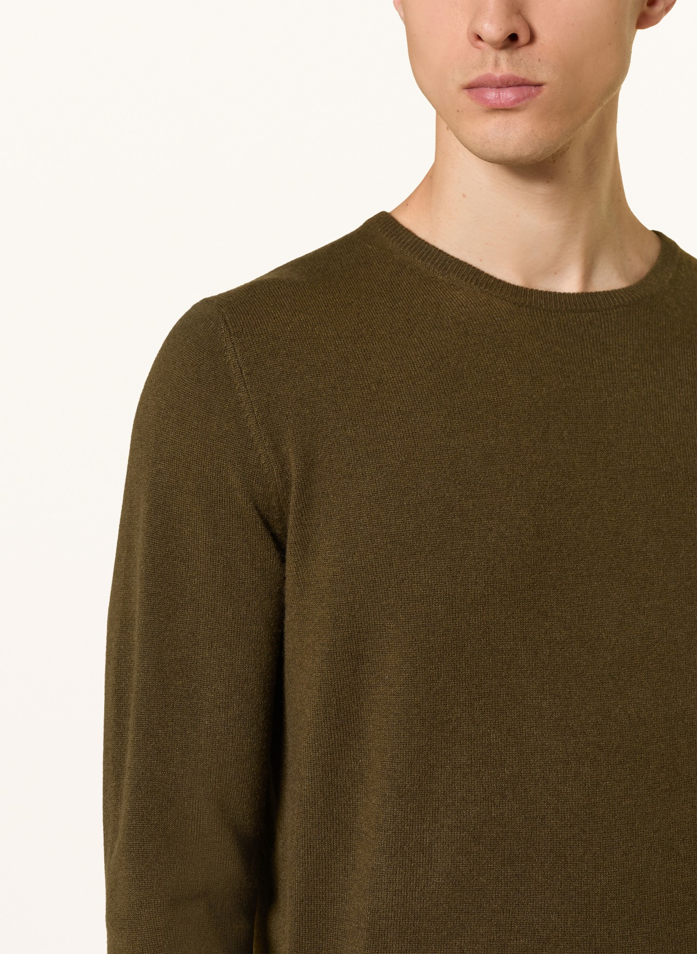 STROKESMAN'S Cashmere Sweater: OLIVE