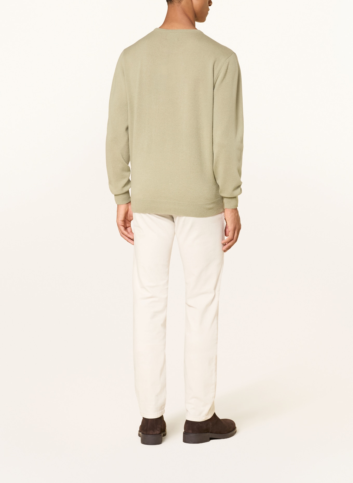 STROKESMAN'S Cashmere Sweater: LIGHT GREEN