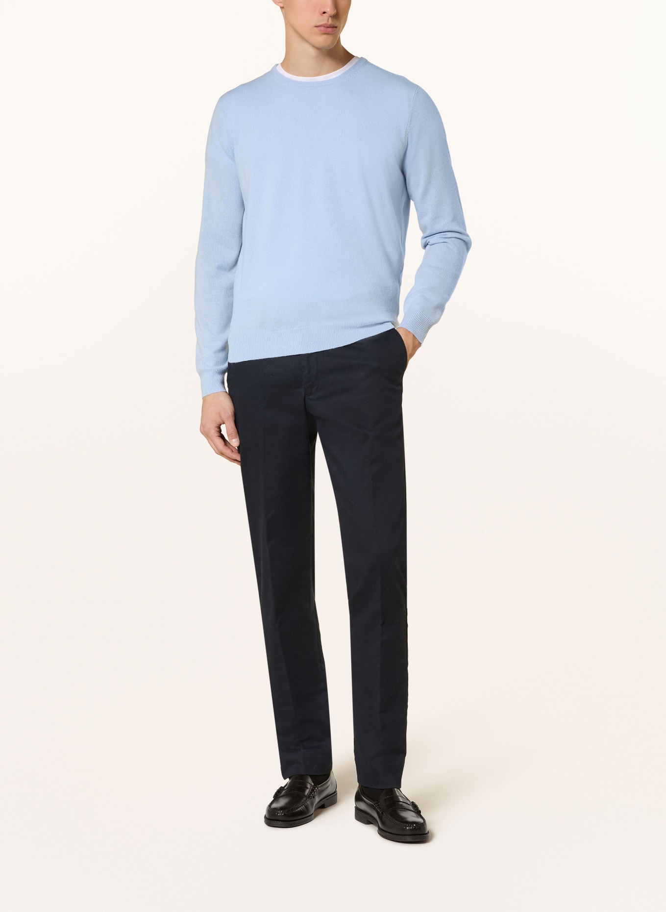 STROKESMAN'S Sweter z kaszmiru: JASNONIEBIESKI