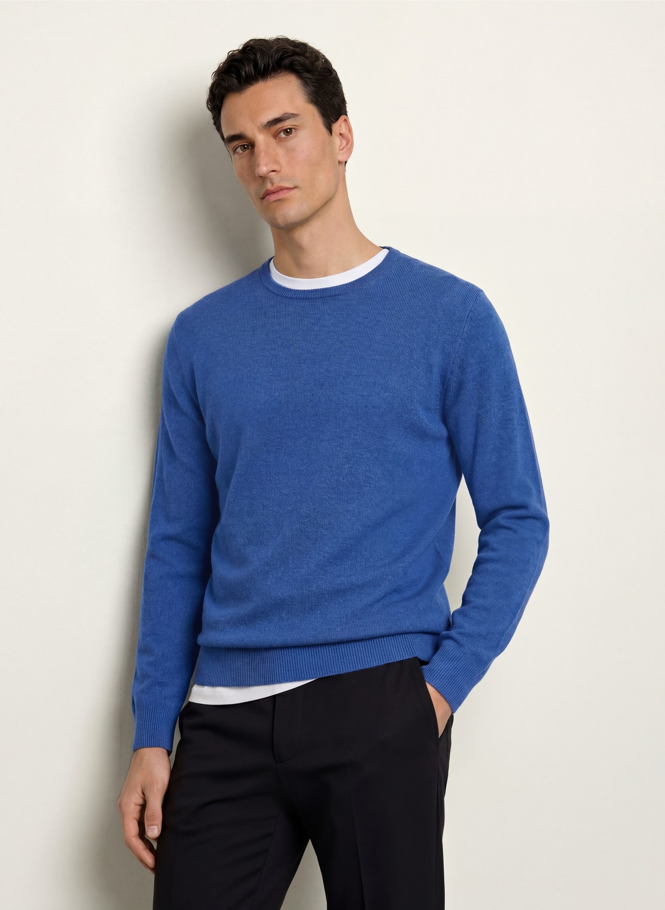 STROKESMAN'S Sweter z kaszmiru: NIEBIESKI