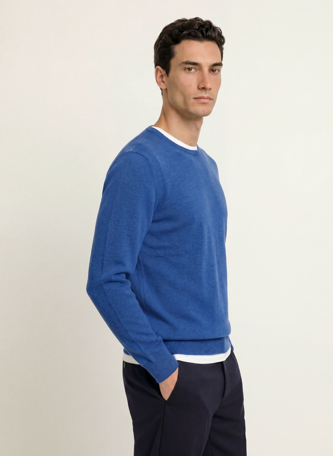 STROKESMAN'S Sweter z kaszmiru: NIEBIESKI