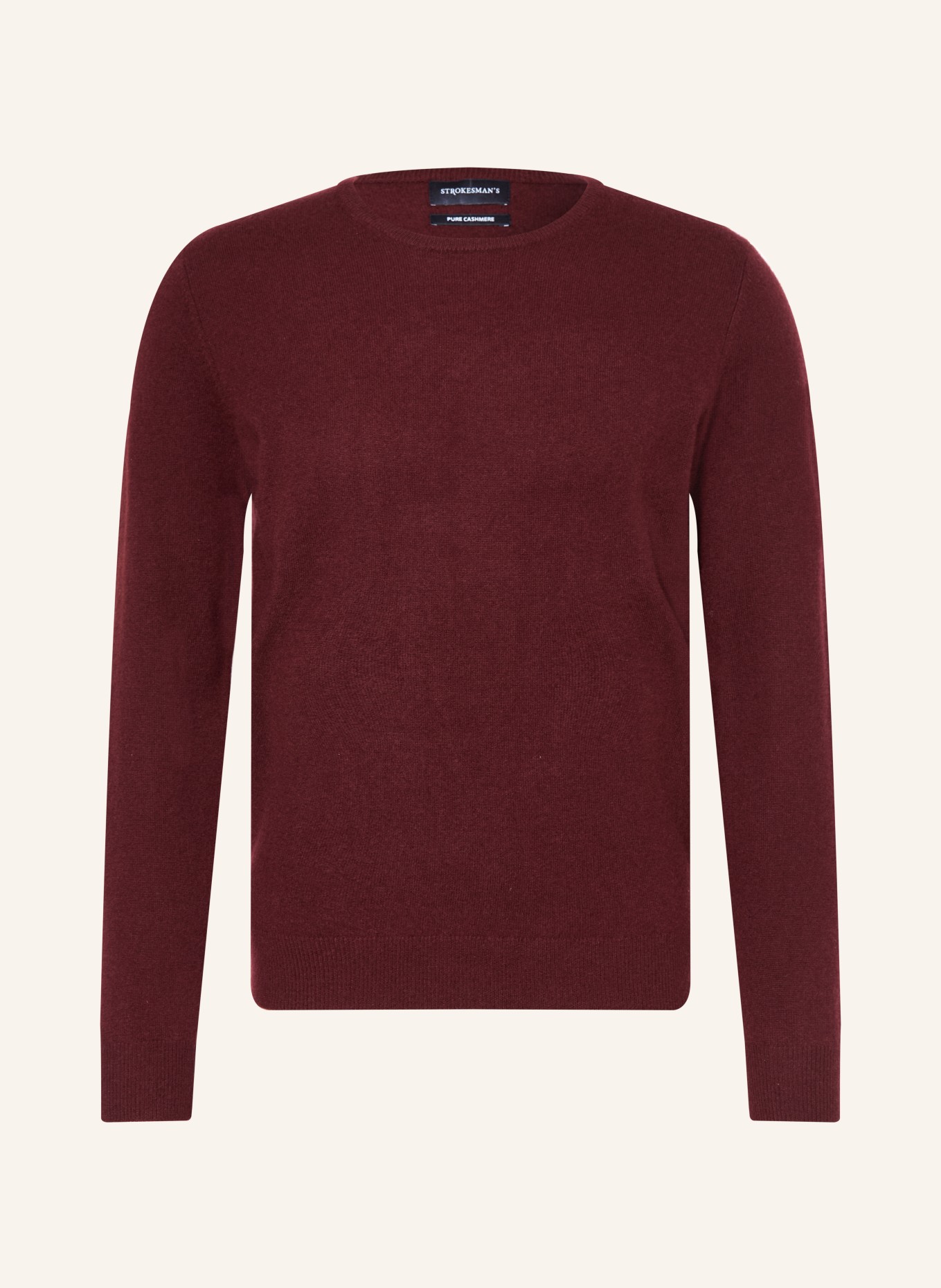 STROKESMAN'S Cashmere Sweater: DARK RED