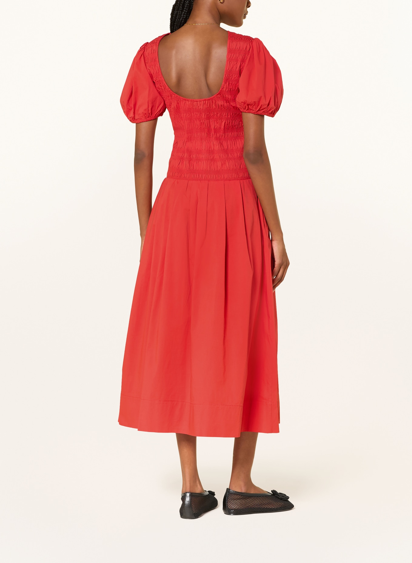 GANNI Kleid: ROT
