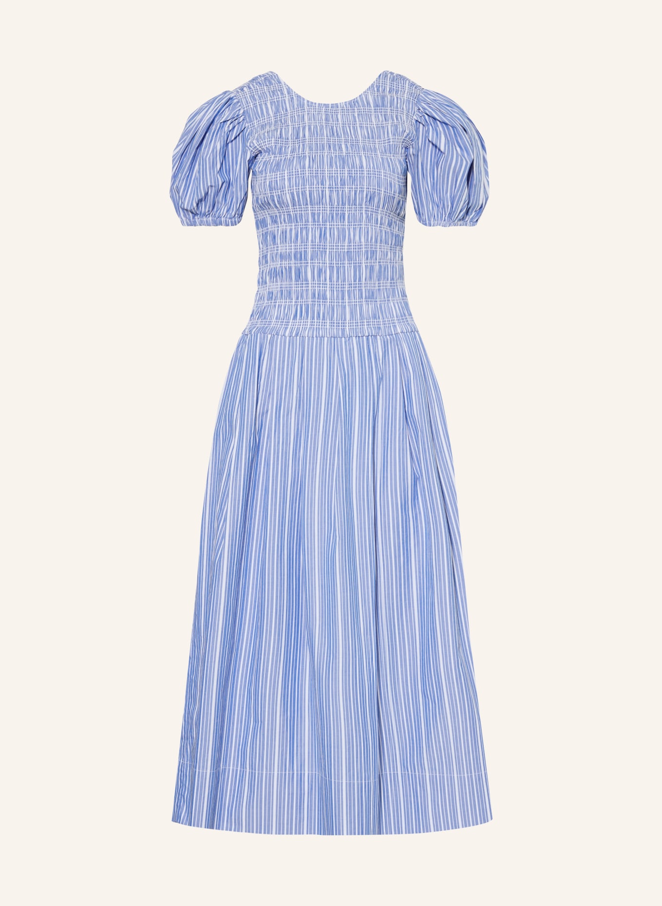 GANNI Rochie: ALBASTRU / ALB