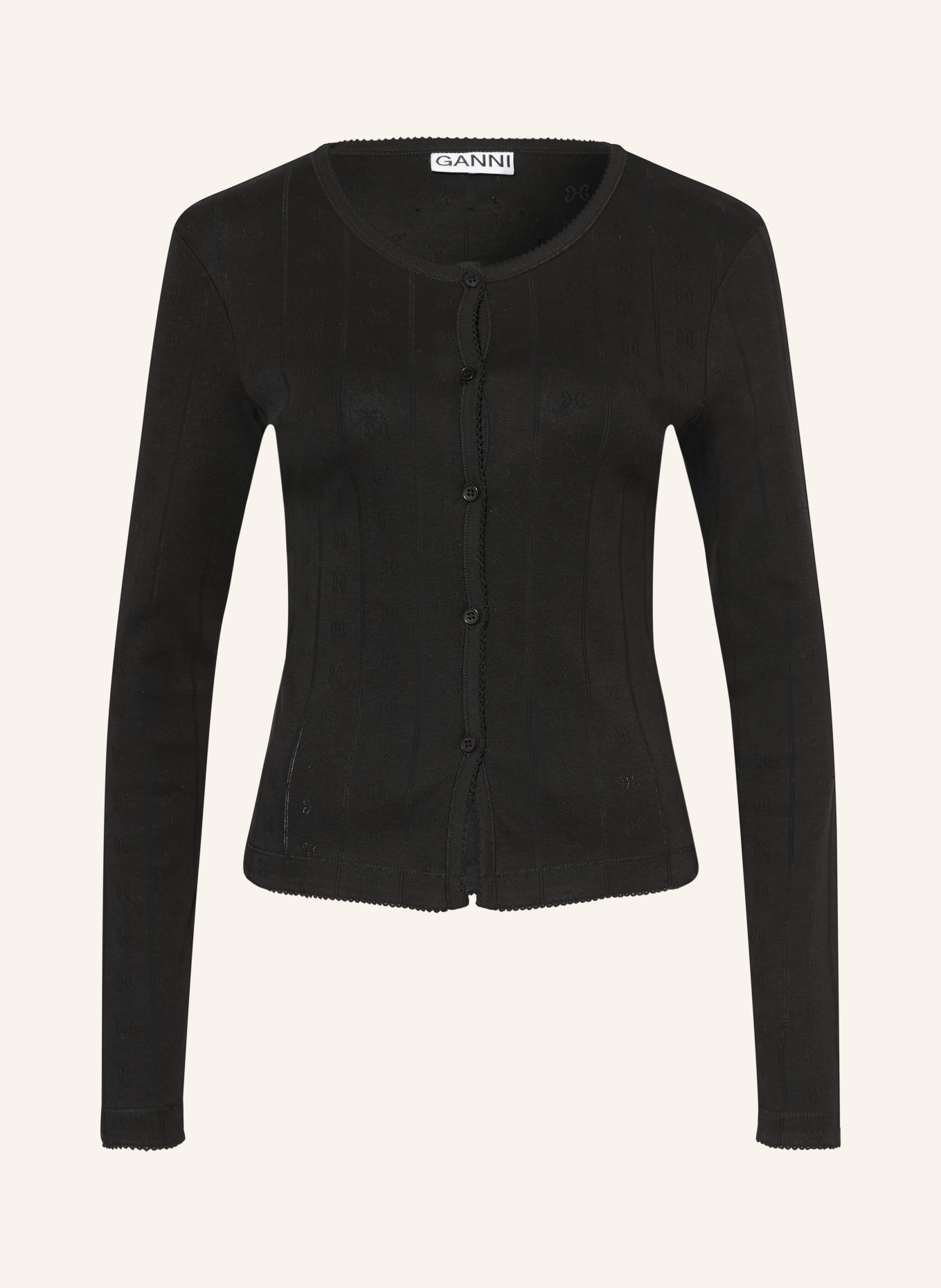 GANNI Cardigan: BLACK