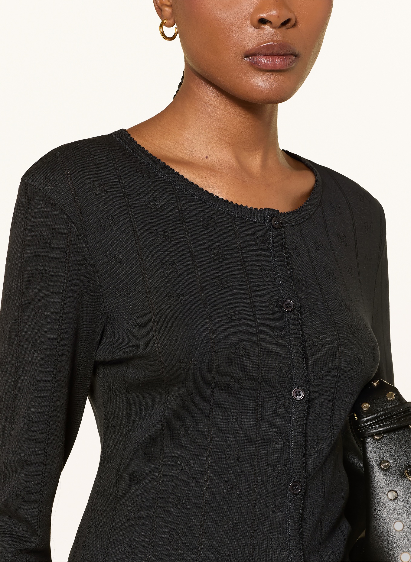 GANNI Cardigan: BLACK