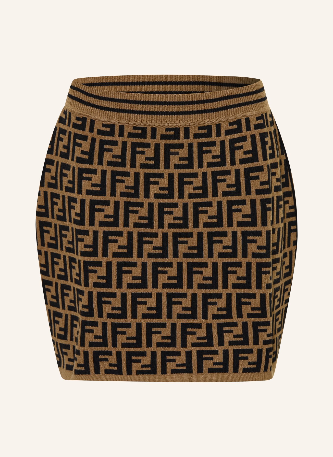 FENDI Knit skirt: BROWN / BLACK