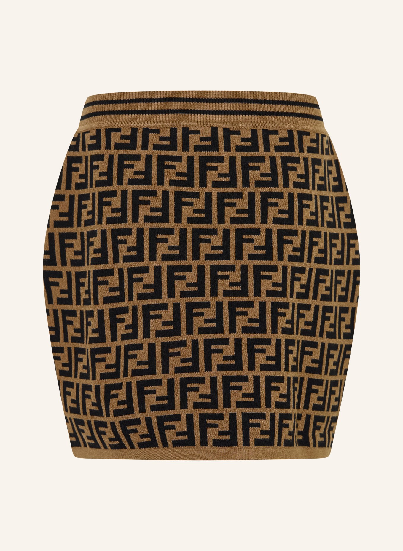 FENDI Knit skirt: BROWN / BLACK