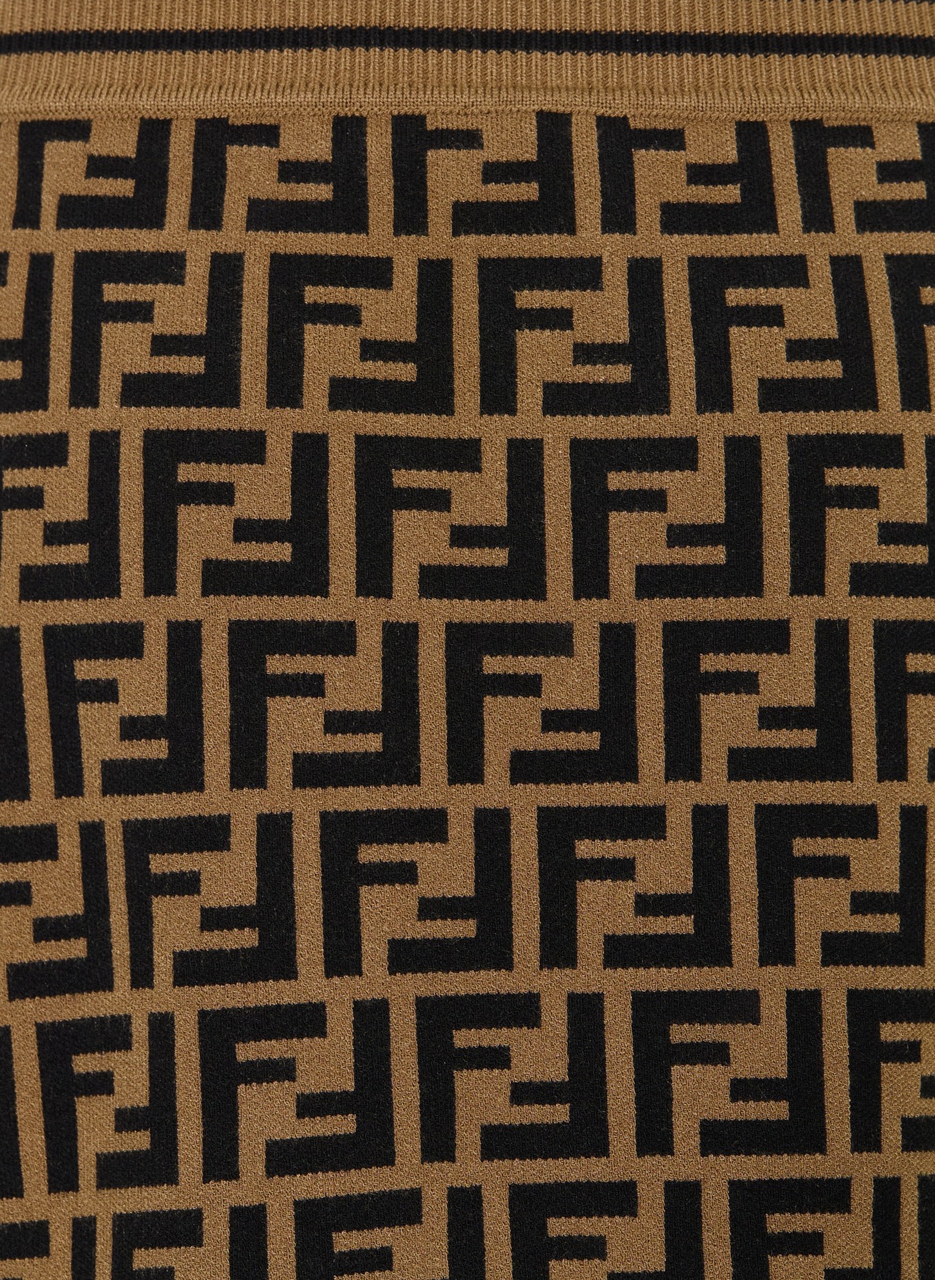 FENDI Knit skirt: BROWN / BLACK