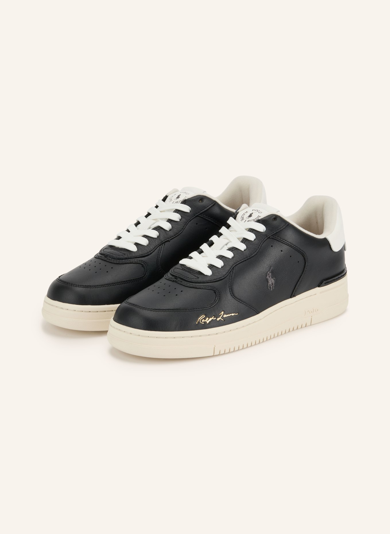 POLO RALPH LAUREN Sneaker: SCHWARZ / WEISS