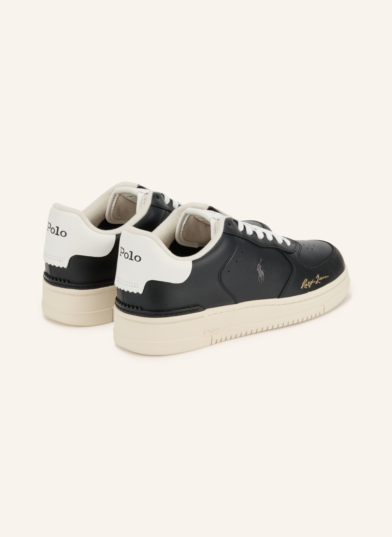 POLO RALPH LAUREN Sneaker: SCHWARZ / WEISS
