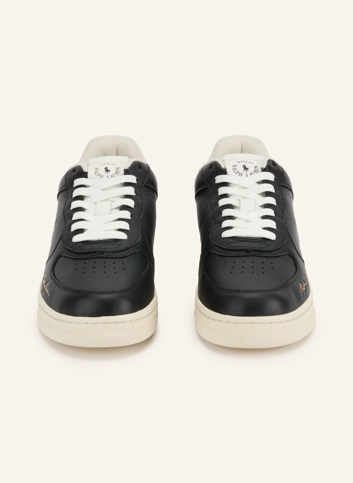POLO RALPH LAUREN Sneaker: SCHWARZ / WEISS