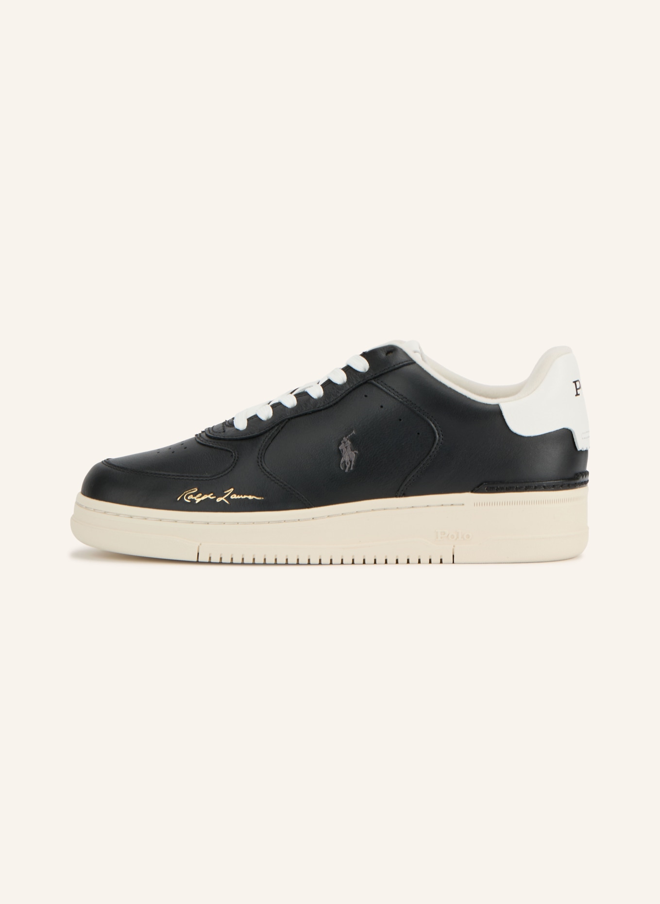 POLO RALPH LAUREN Sneaker: SCHWARZ / WEISS