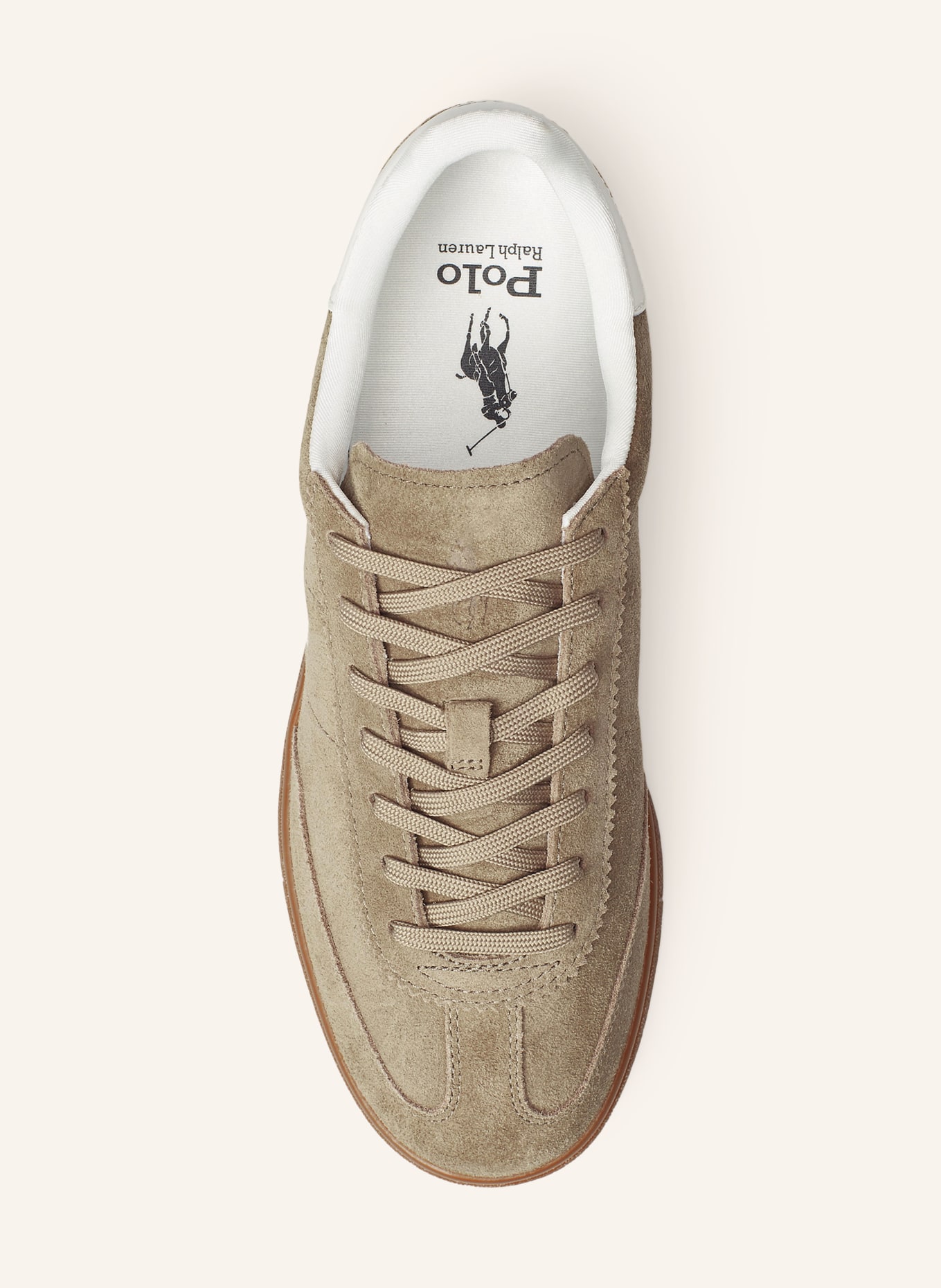 POLO RALPH LAUREN Sneaker: BEIGE / WEISS