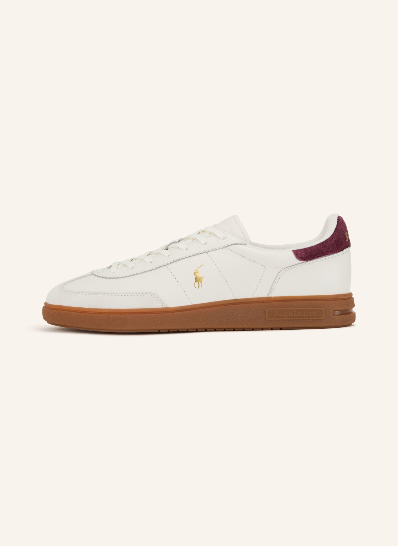 POLO RALPH LAUREN Tenisky: KRÉMOVÁ / TMAVĚ ČERVENÁ