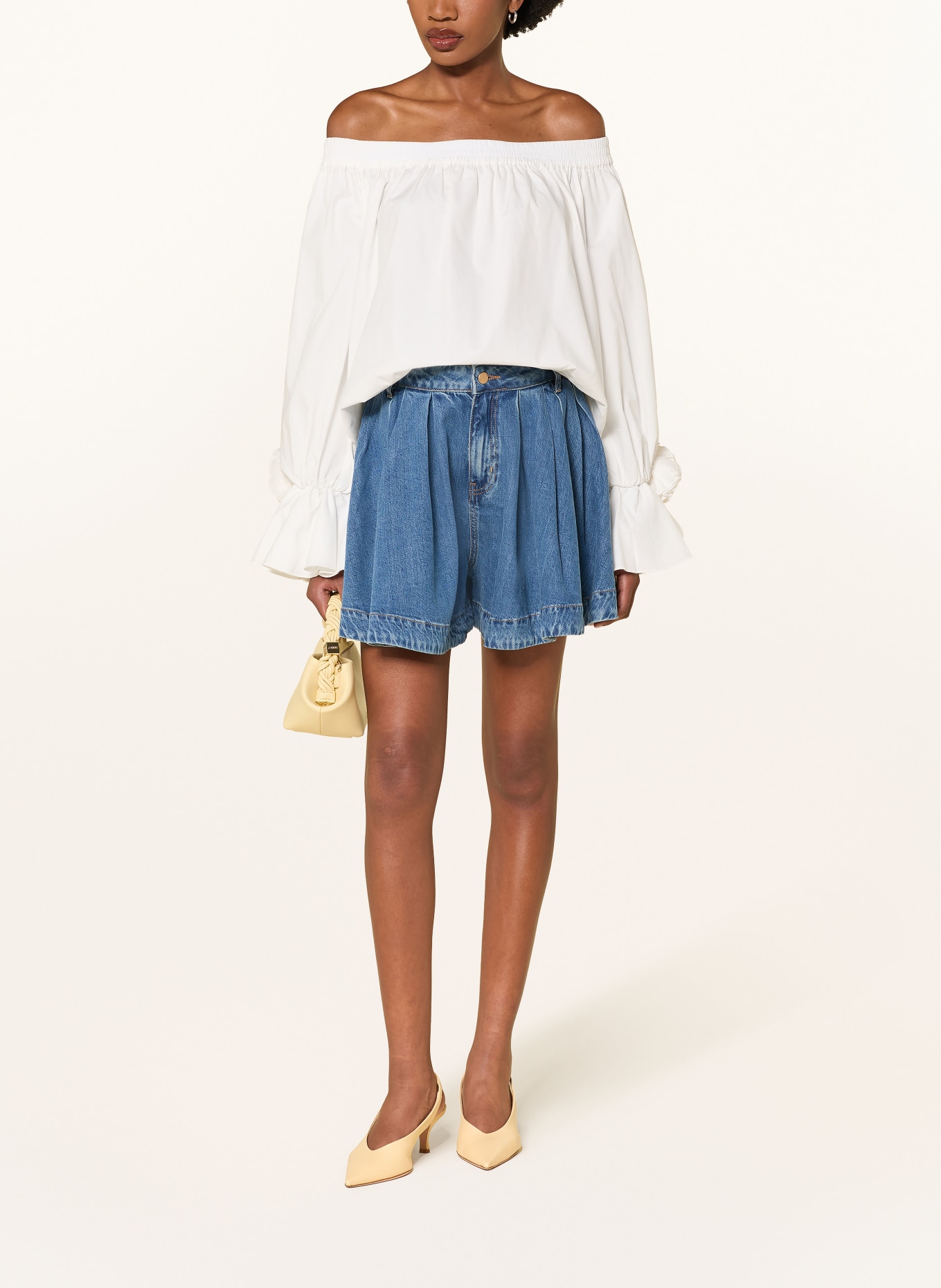 ESSENTIEL ANTWERP Off-Shoulder-Bluse JOFIE: WEISS
