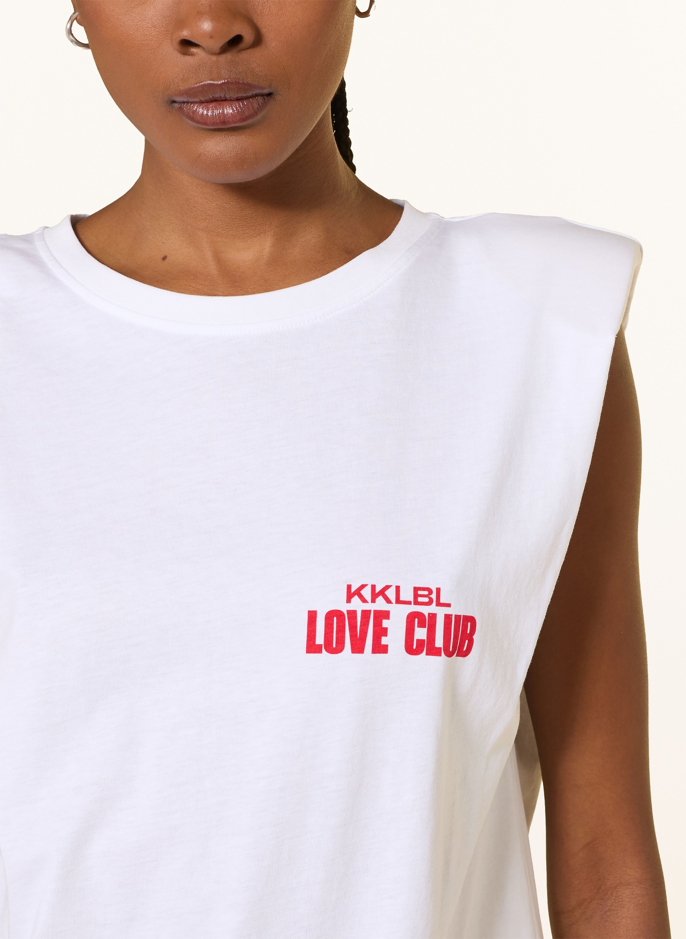 KARO KAUER Tanktop: WEISS / ROT
