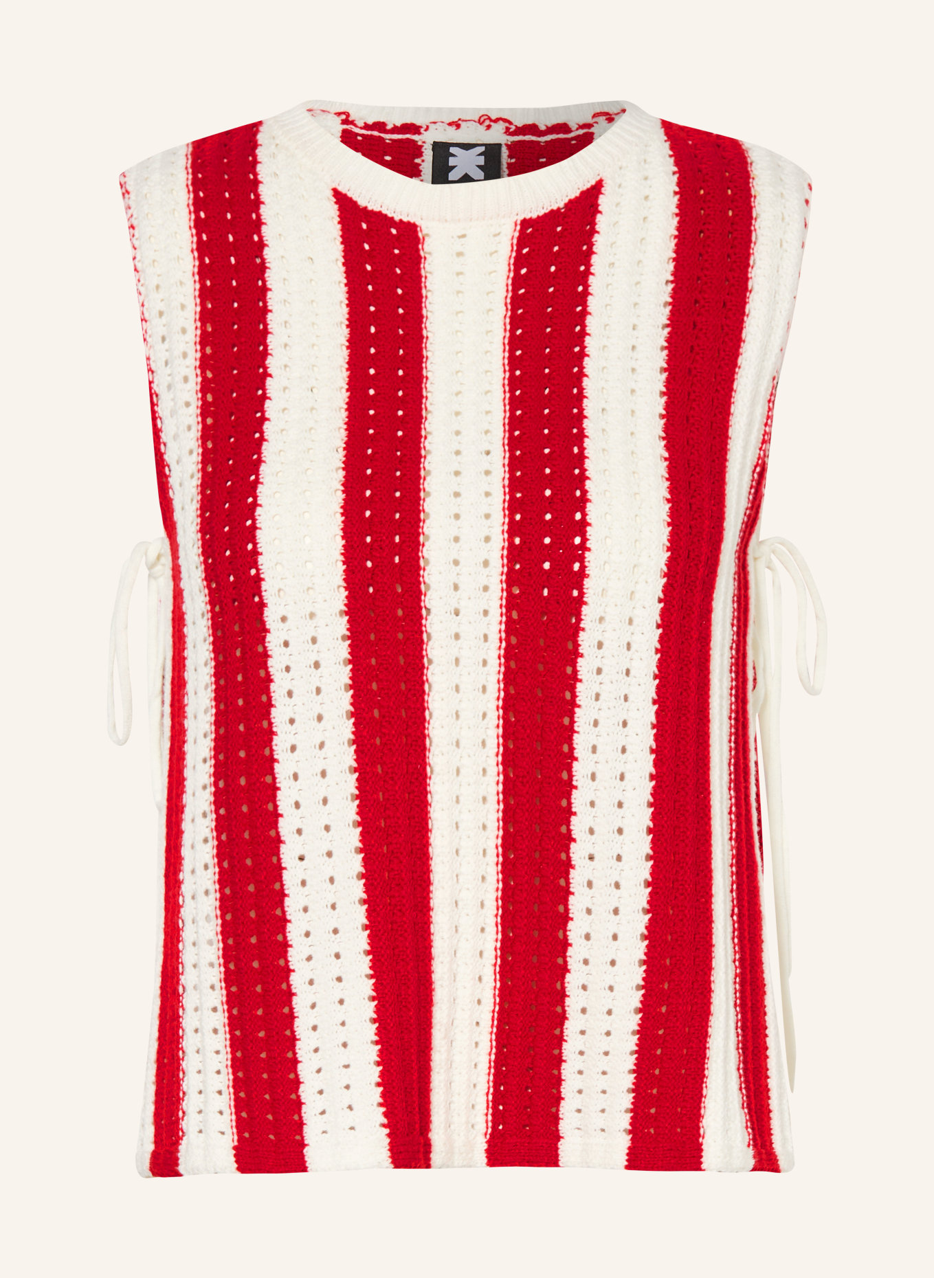 KARO KAUER Sleeveless sweaters: RED / CREAM