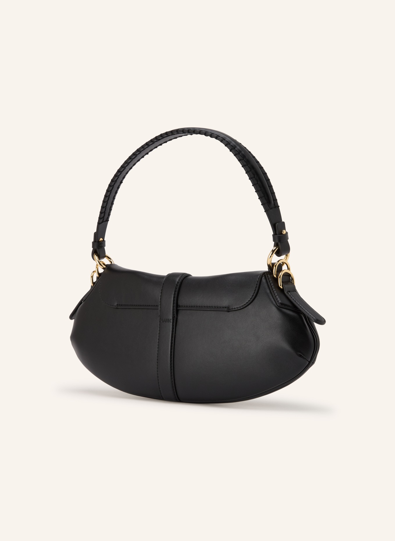 GANNI Handtasche B-KAT: SCHWARZ / GOLD